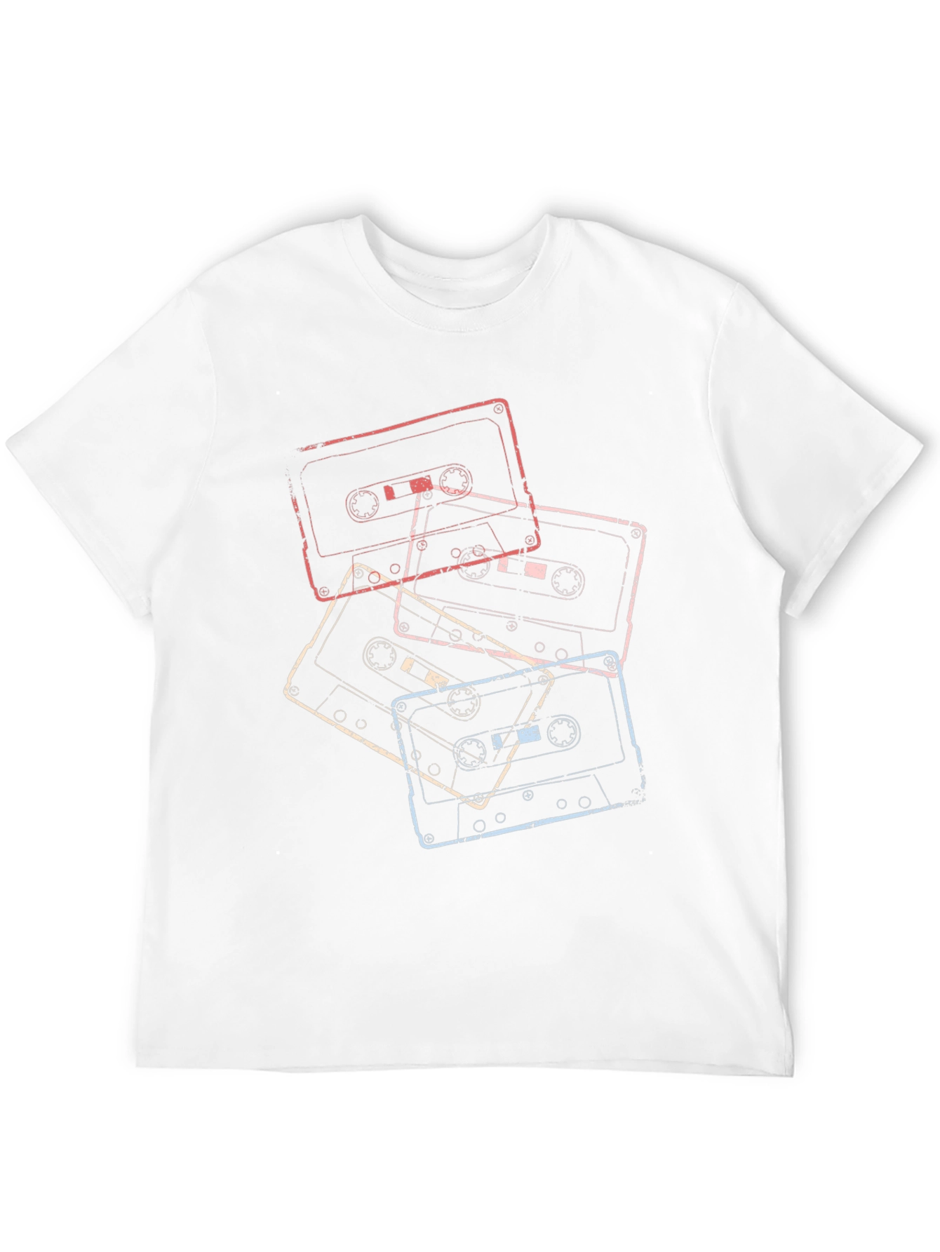 Retro Cassette Tape Graphic Tee - Black