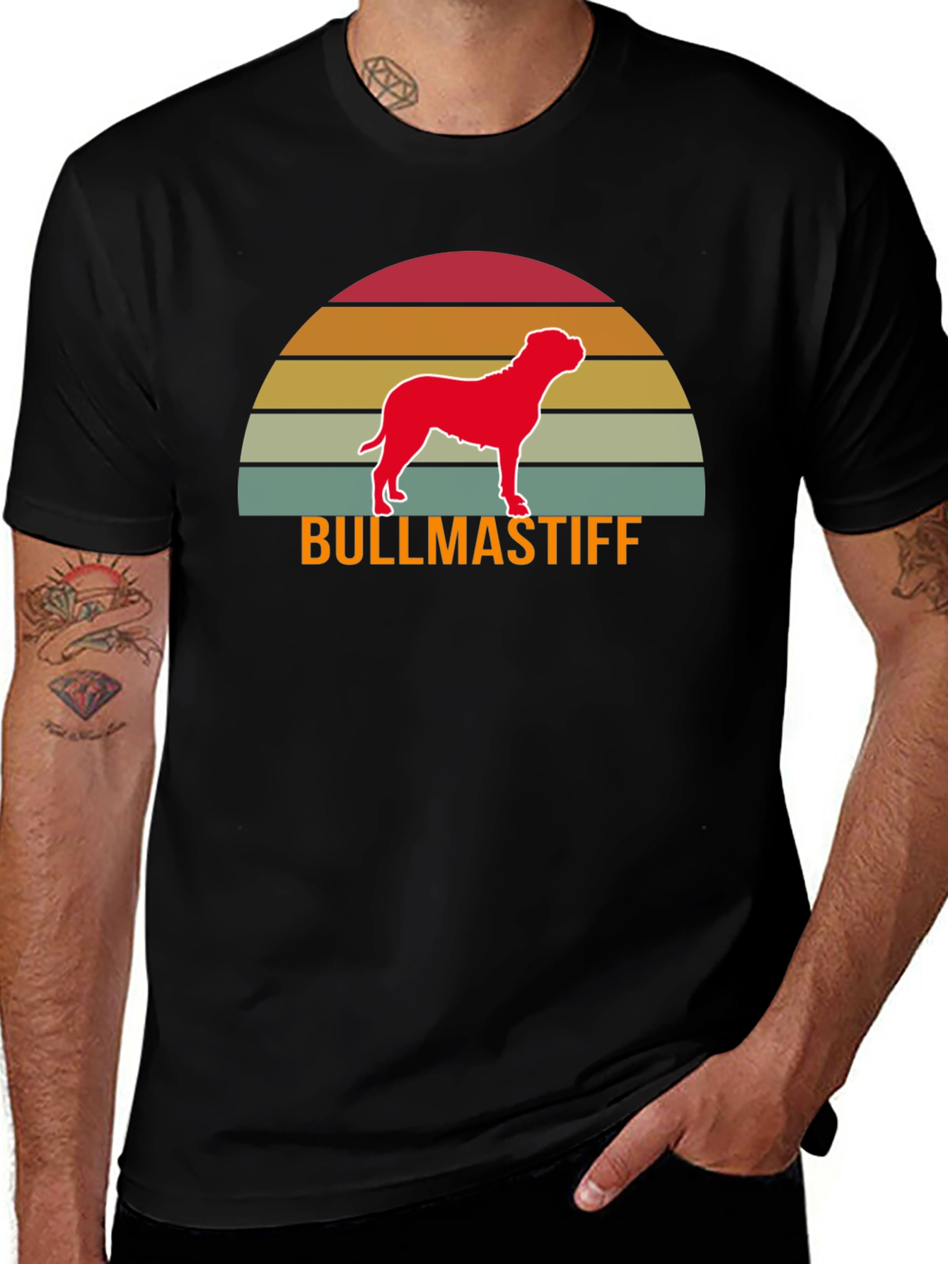 Bullmastiff Sunset Graphic Tee