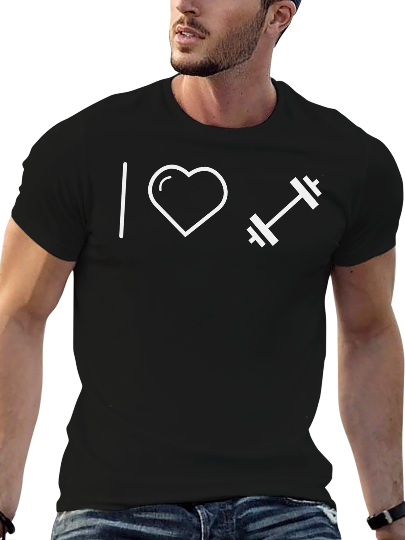 I Love Lifting Weights T-Shirt - Black