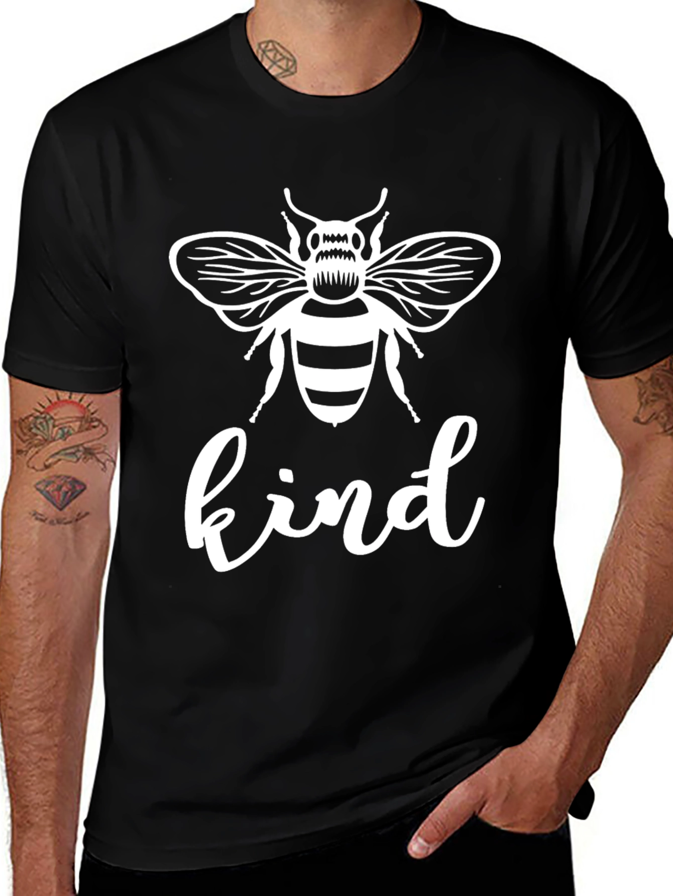 Be Kind Bee Graphic Tee - Black