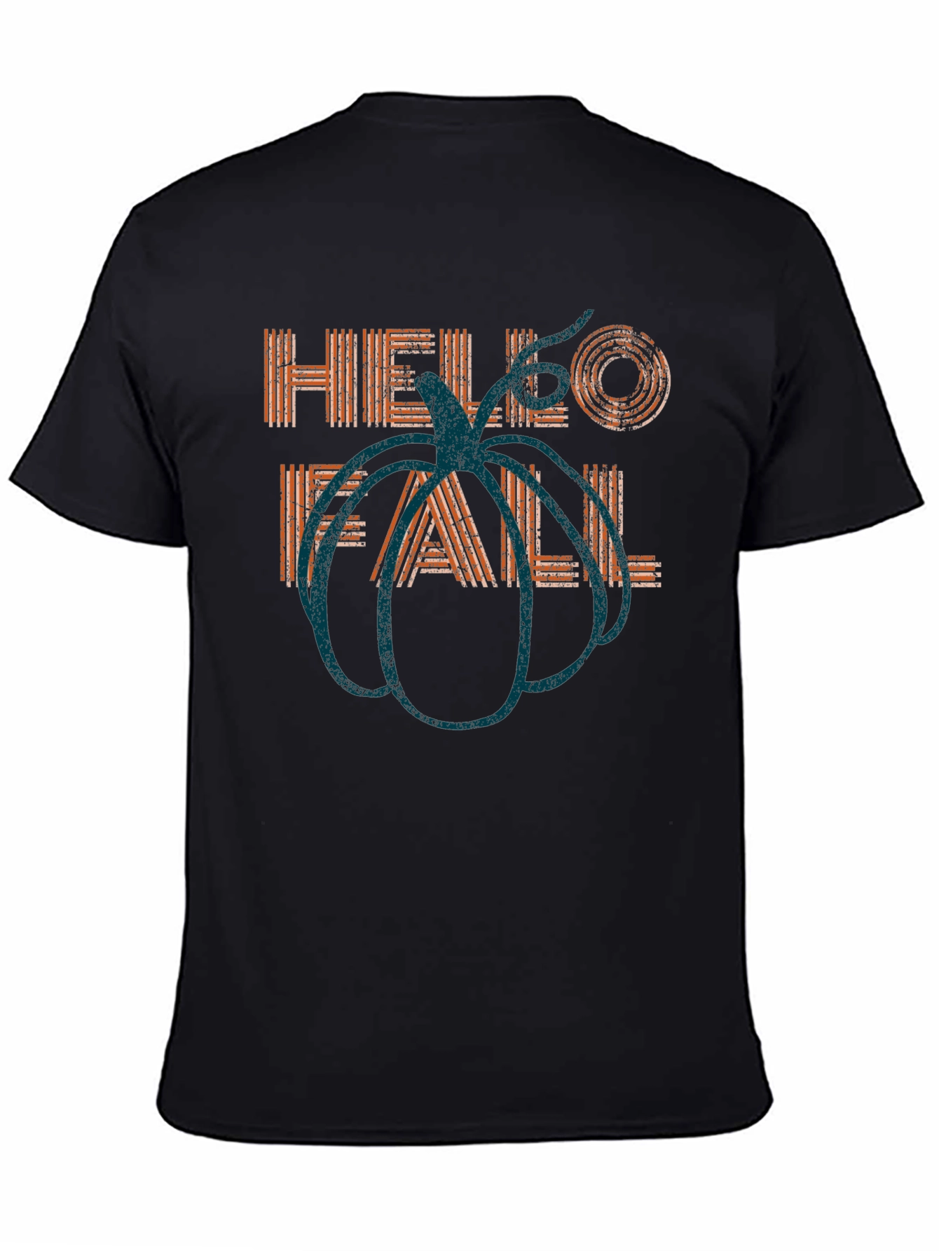 Hello Fall Pumpkin T-Shirt - Autumn Graphic Tee