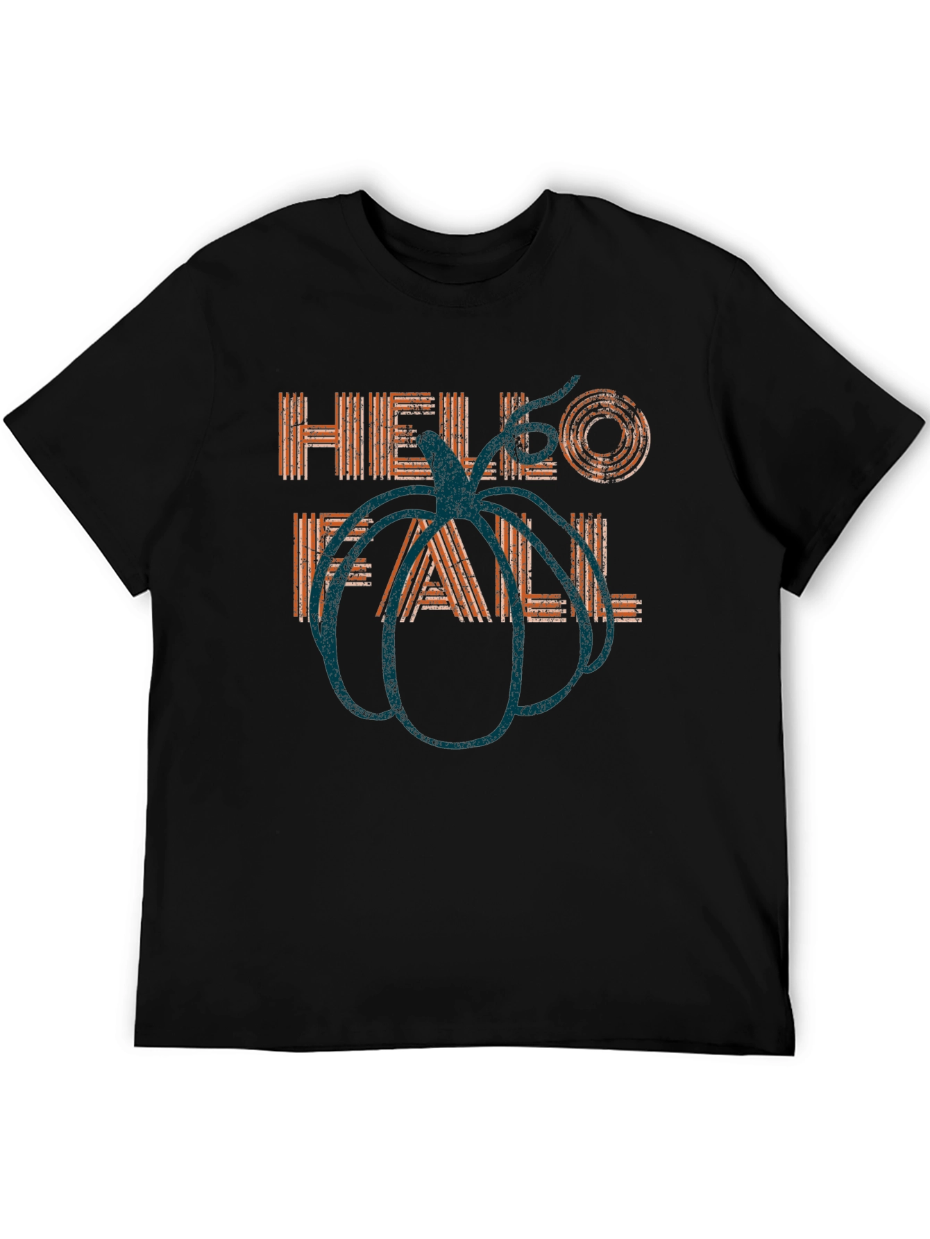 Hello Fall Pumpkin T-Shirt - Autumn Graphic Tee