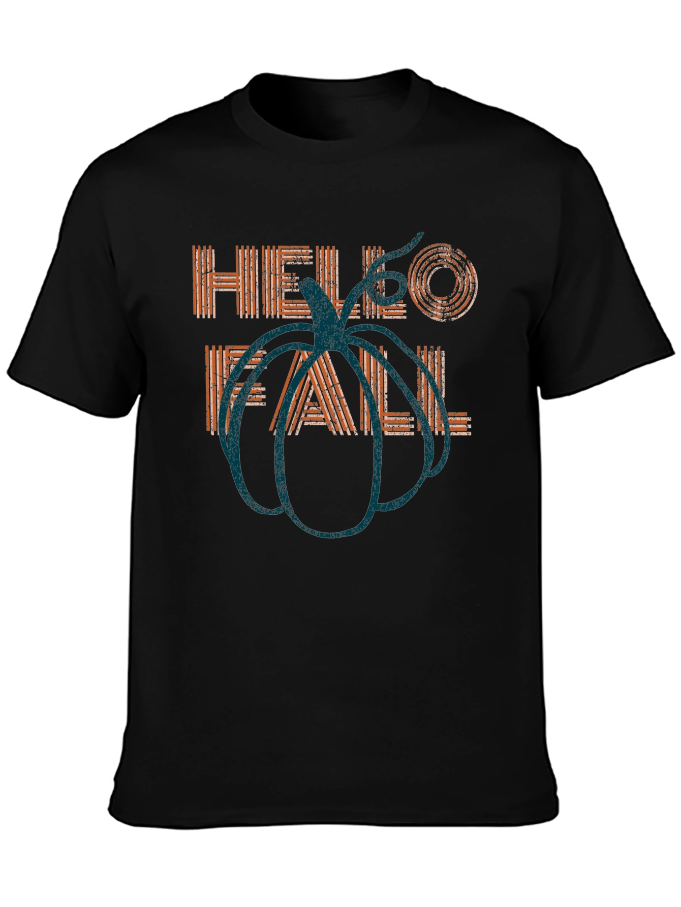 Hello Fall Pumpkin T-Shirt - Autumn Graphic Tee