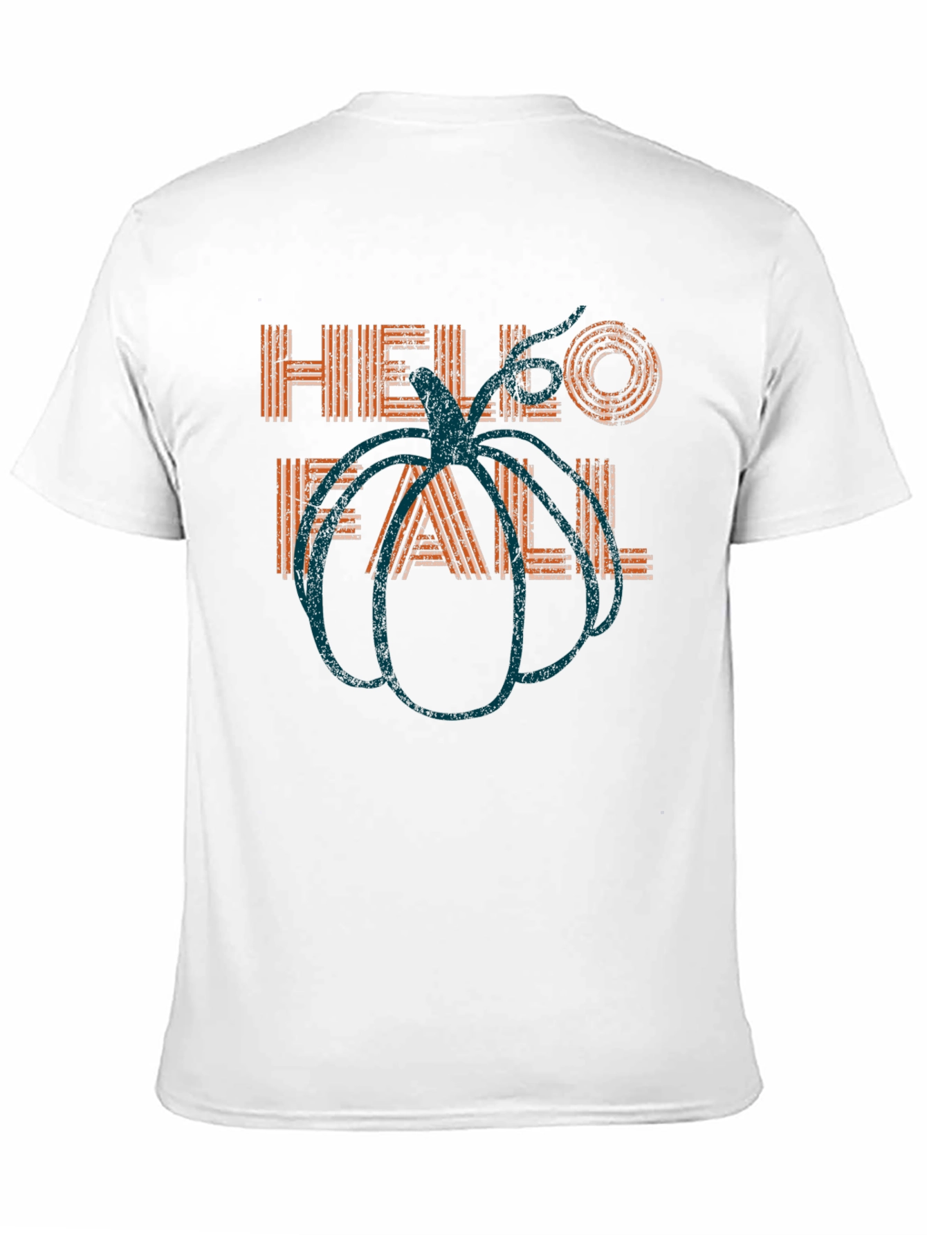 Hello Fall Pumpkin T-Shirt - Autumn Graphic Tee