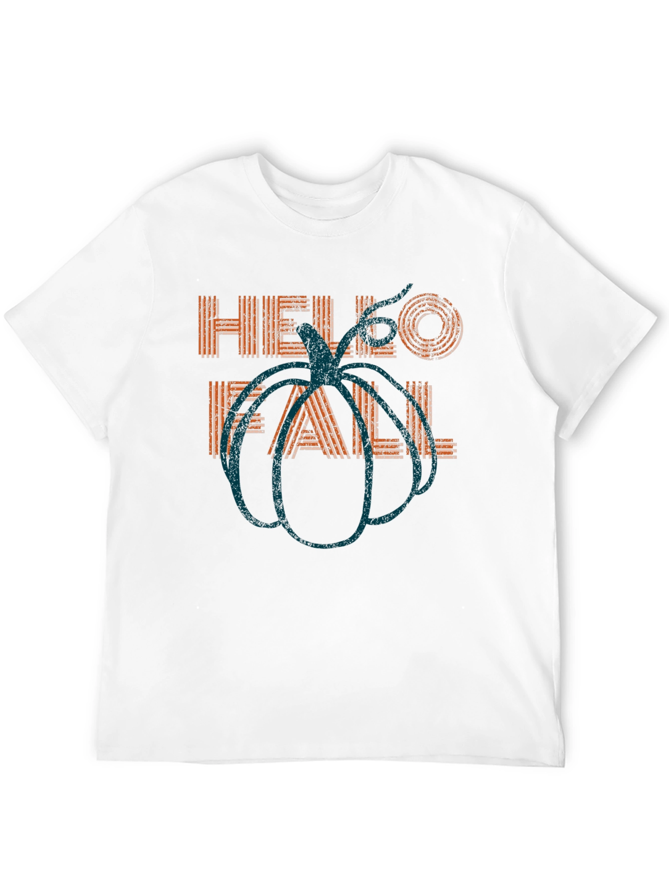 Hello Fall Pumpkin T-Shirt - Autumn Graphic Tee