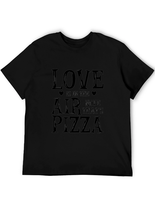 Love Pizza Graphic Tee - Unisex Black T-Shirt