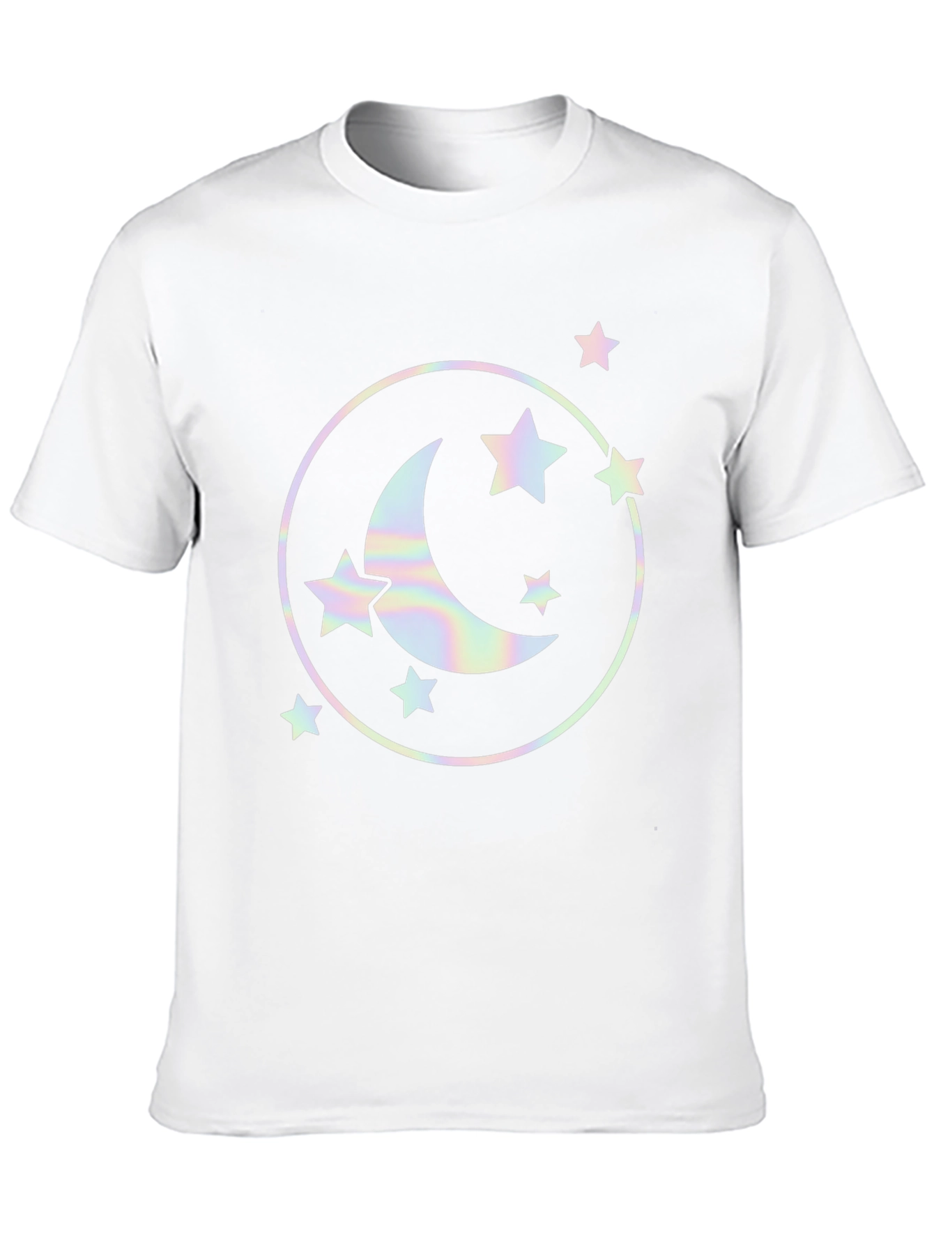Celestial Moon & Stars Graphic Black T-Shirt