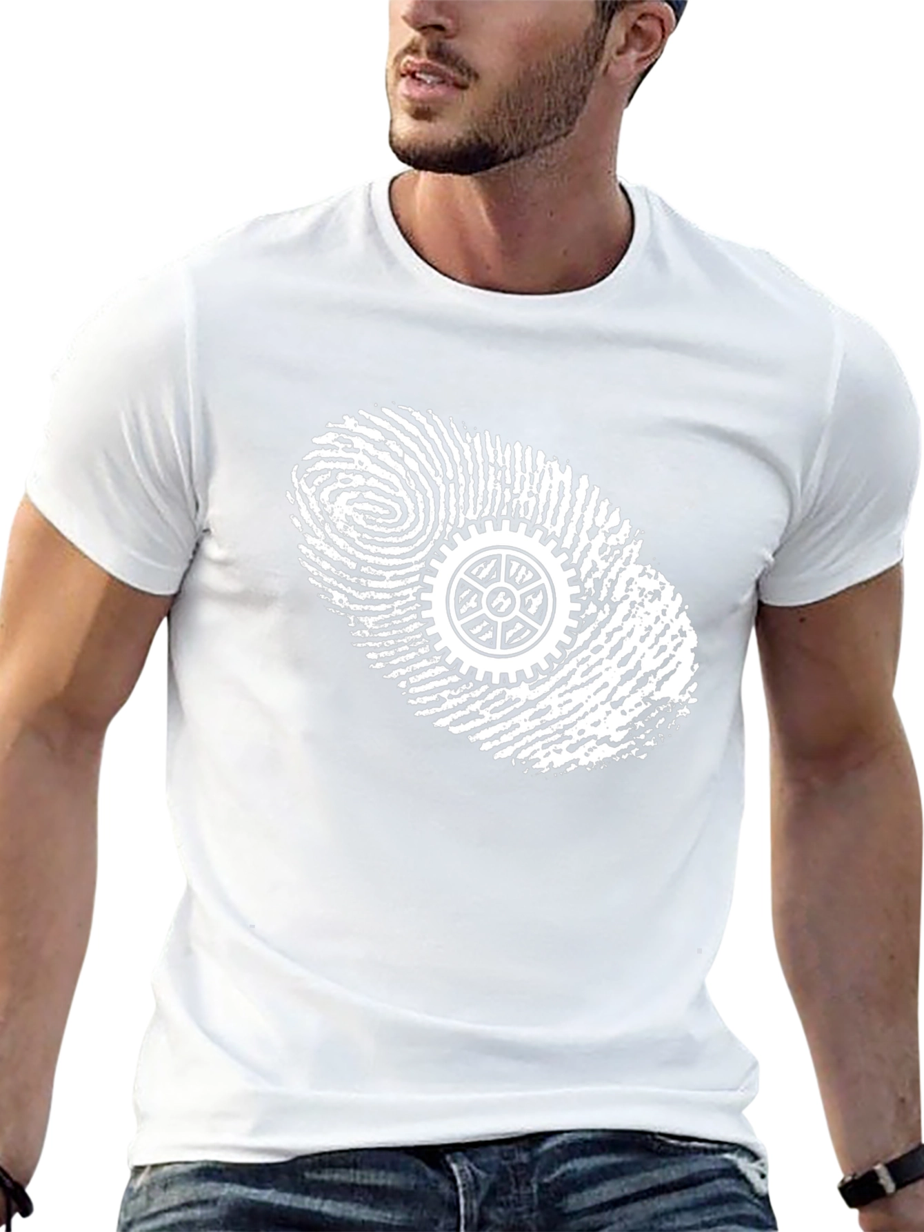 Gearhead Fingerprint T-Shirt - Black Graphic Tee