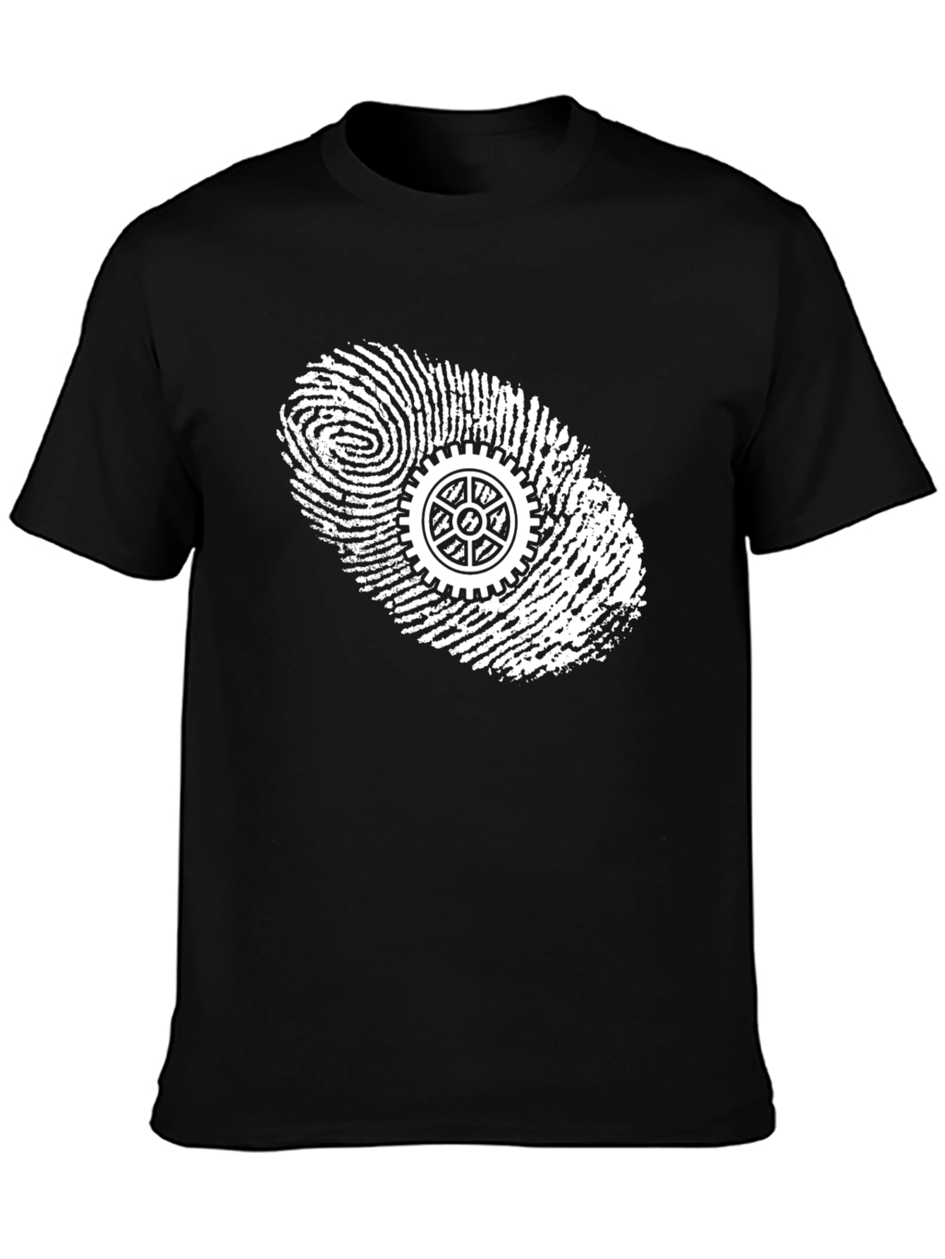 Gearhead Fingerprint T-Shirt - Black Graphic Tee