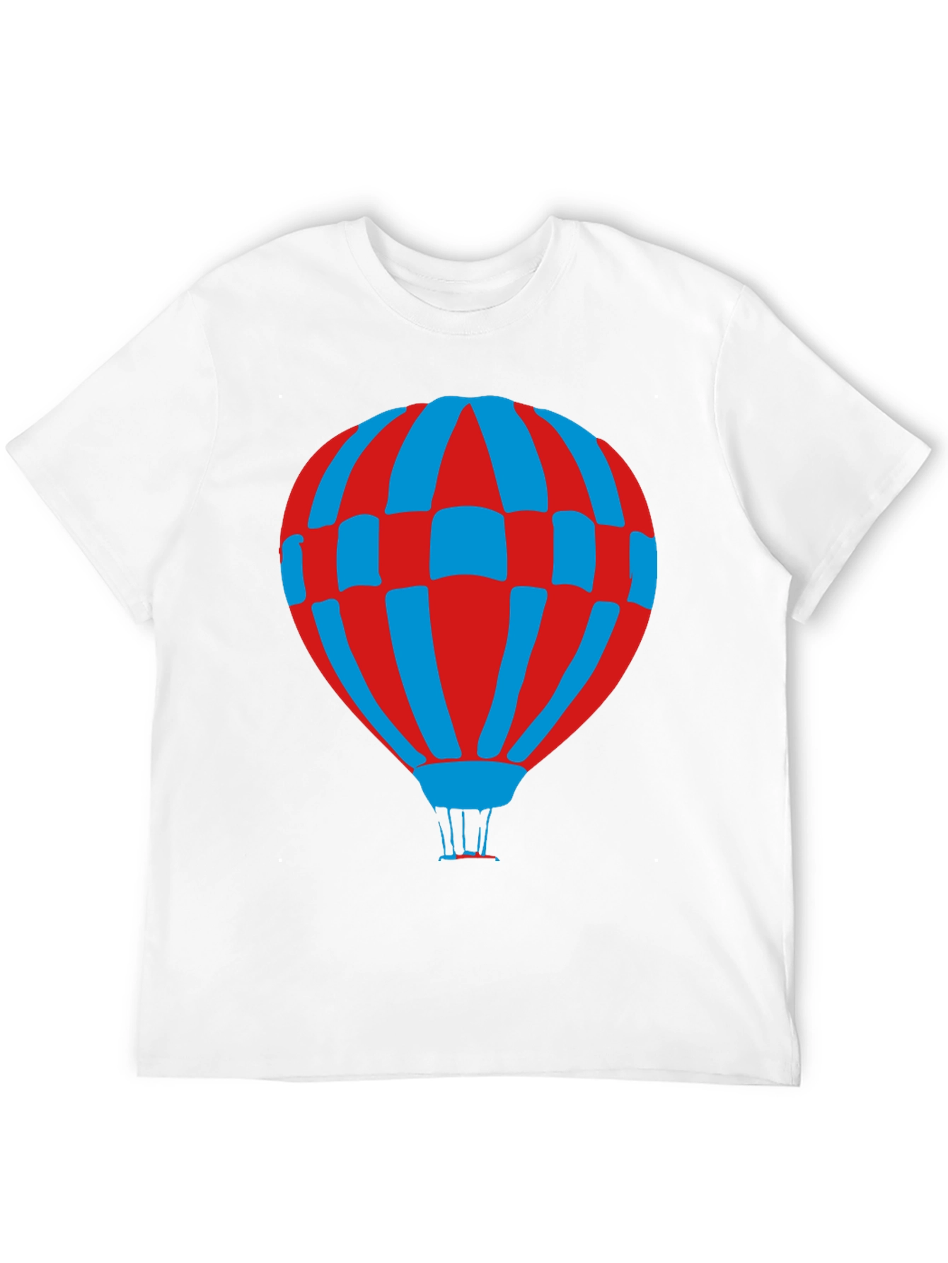 Retro Hot Air Balloon Graphic Tee - Black