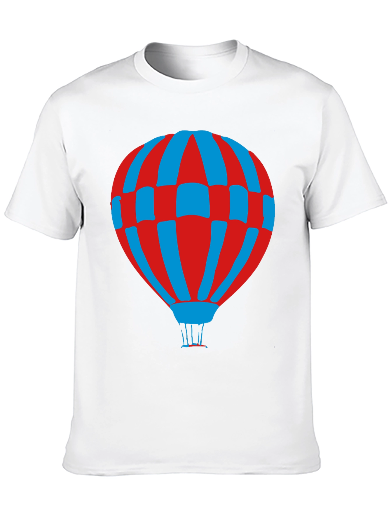 Retro Hot Air Balloon Graphic Tee - Black