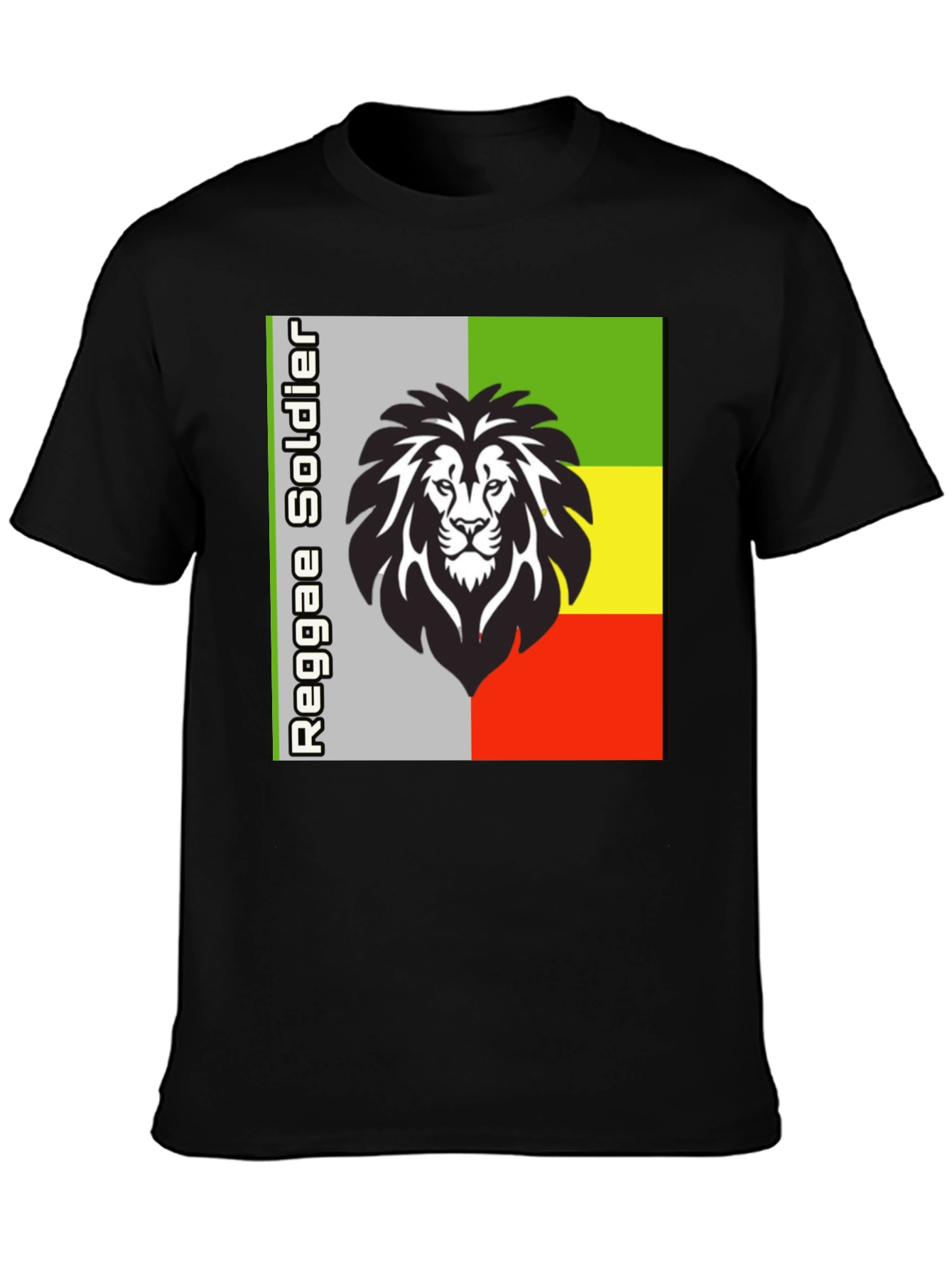 Reggae Soldier Lion Graphic T-Shirt