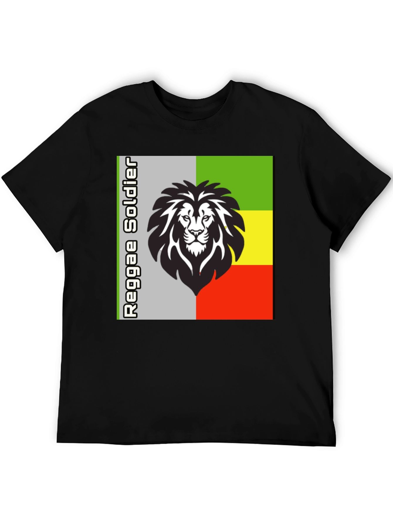 Reggae Soldier Lion Graphic T-Shirt