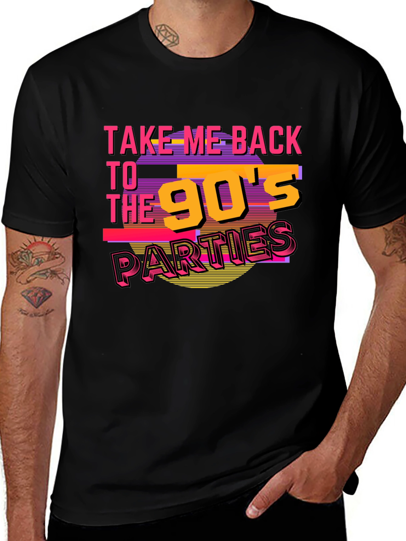 Take Me Back To The 90s Black Graphic Tee