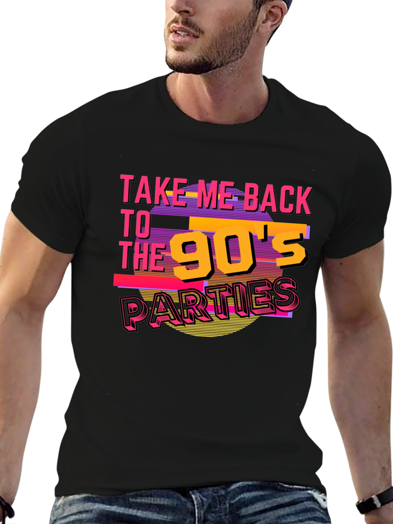 Take Me Back To The 90s Black Graphic Tee