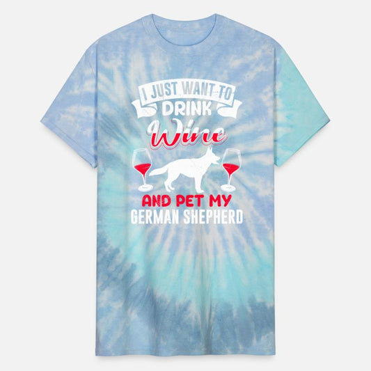 German Shepherd Drink Wine and Pet my German