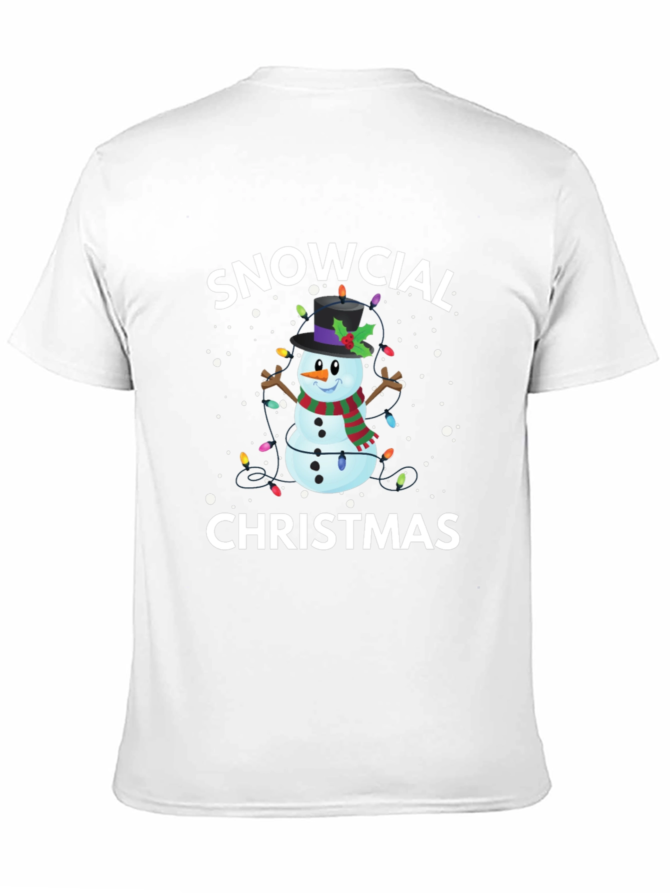 Snowcial Christmas Black T-Shirt