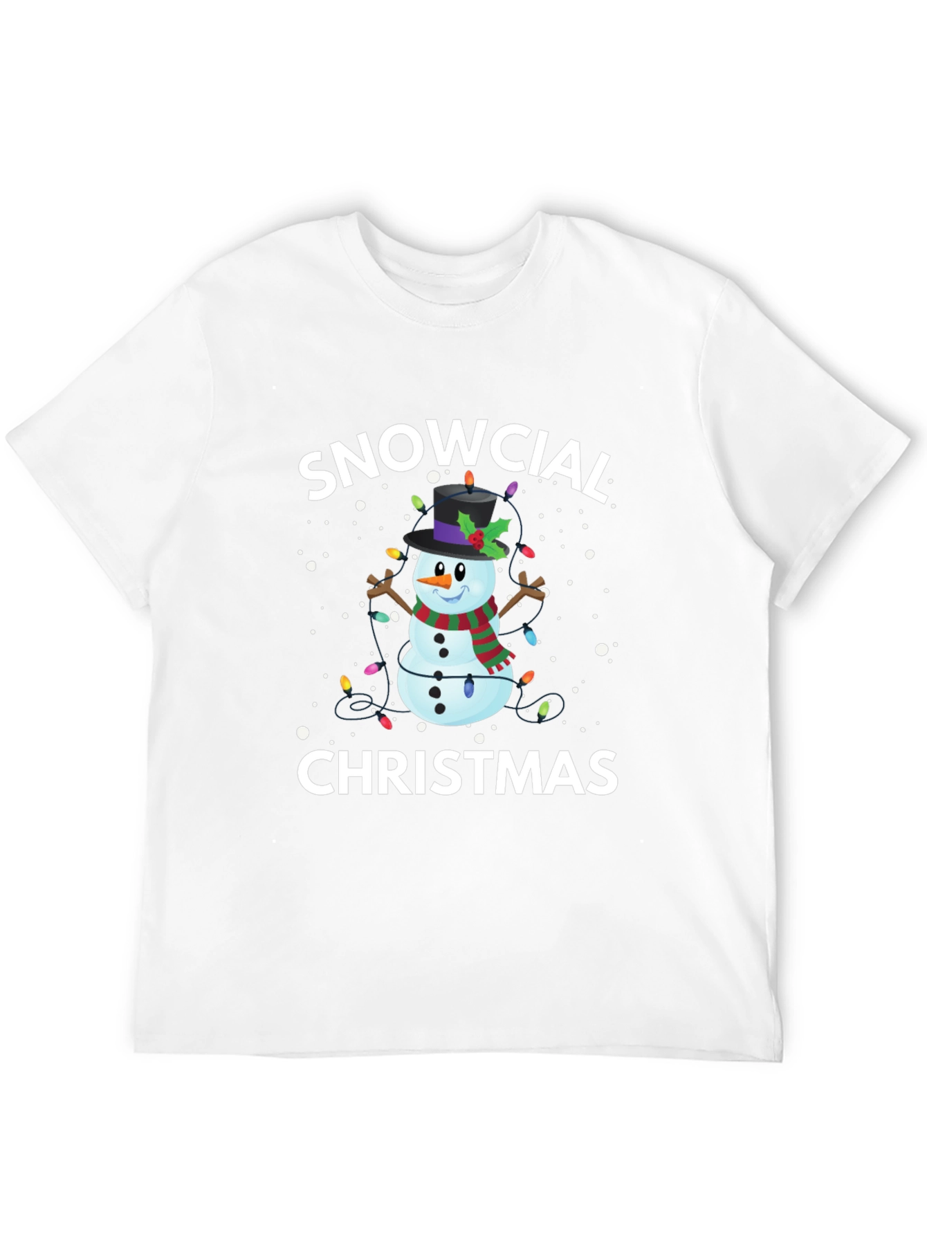 Snowcial Christmas Black T-Shirt