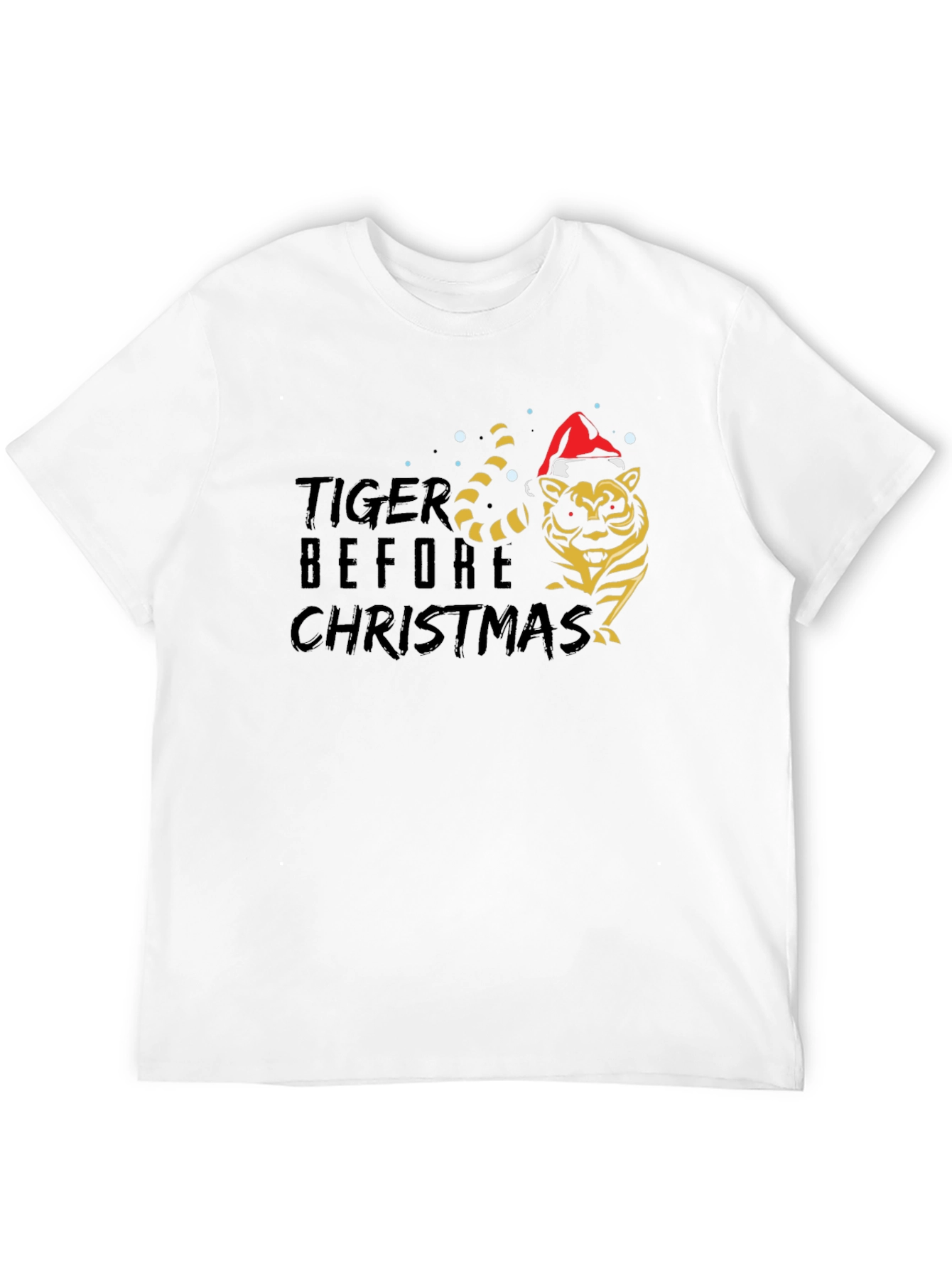 Tiger Before Christmas Black T-Shirt