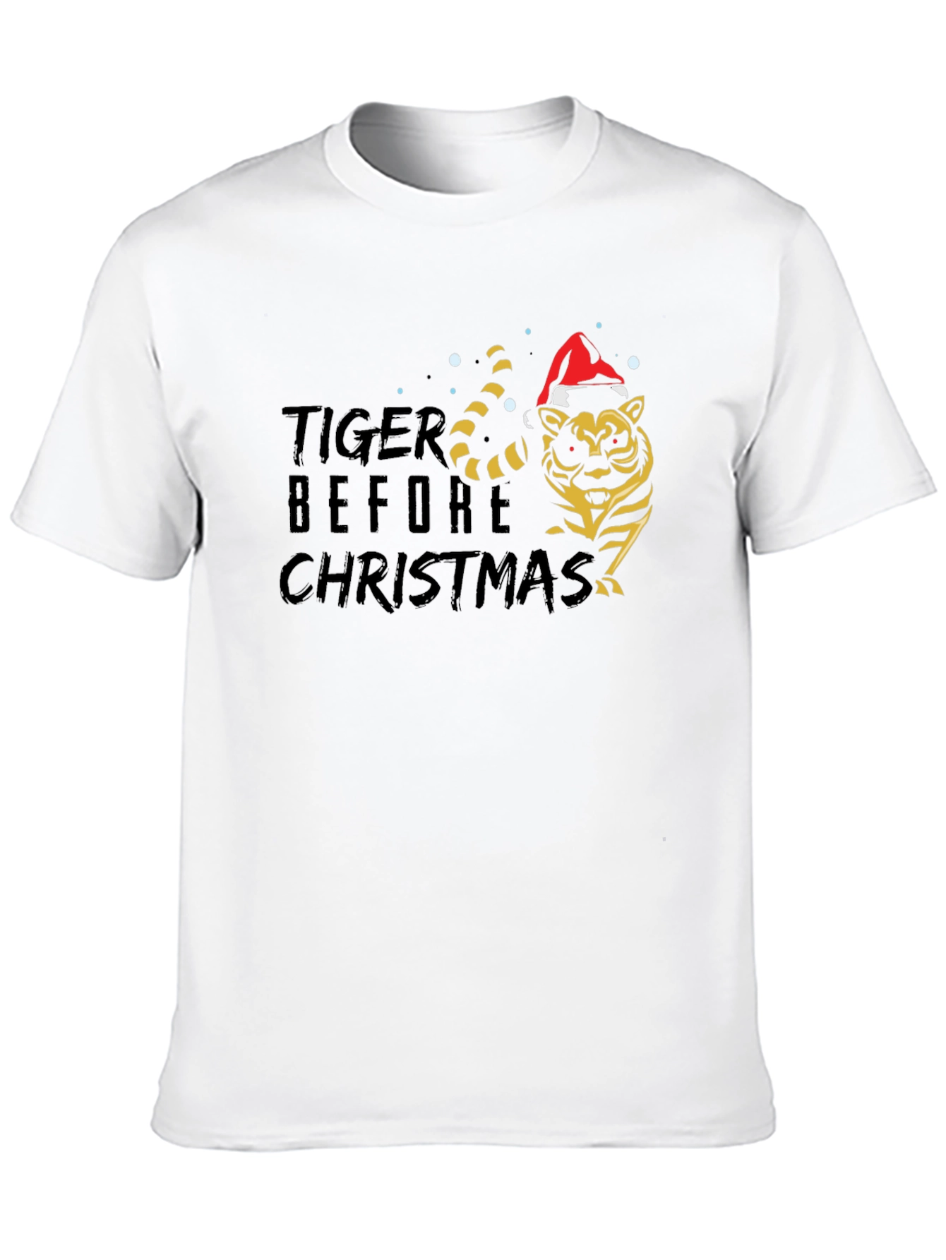 Tiger Before Christmas Black T-Shirt