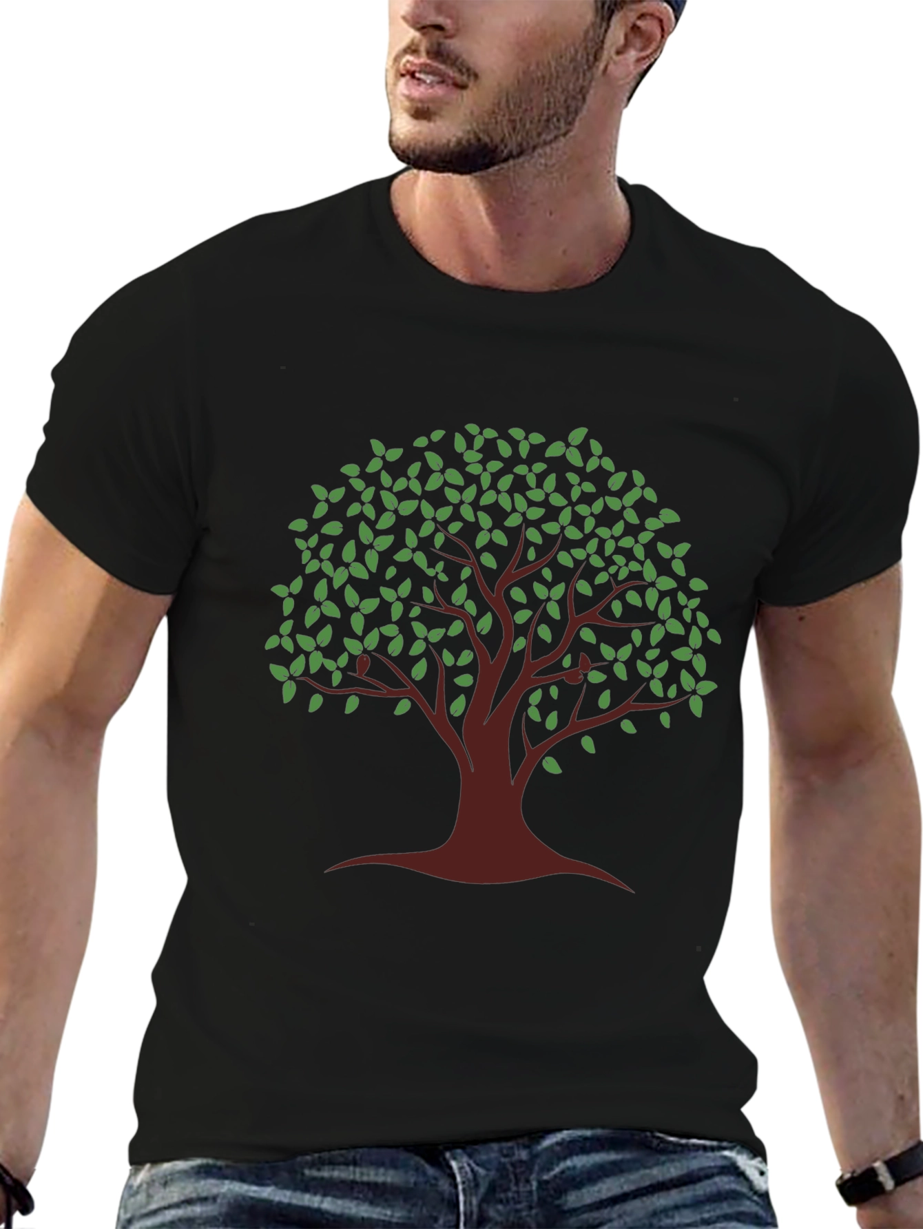 Tree Graphic Black T-Shirt - Nature Lovers Tee