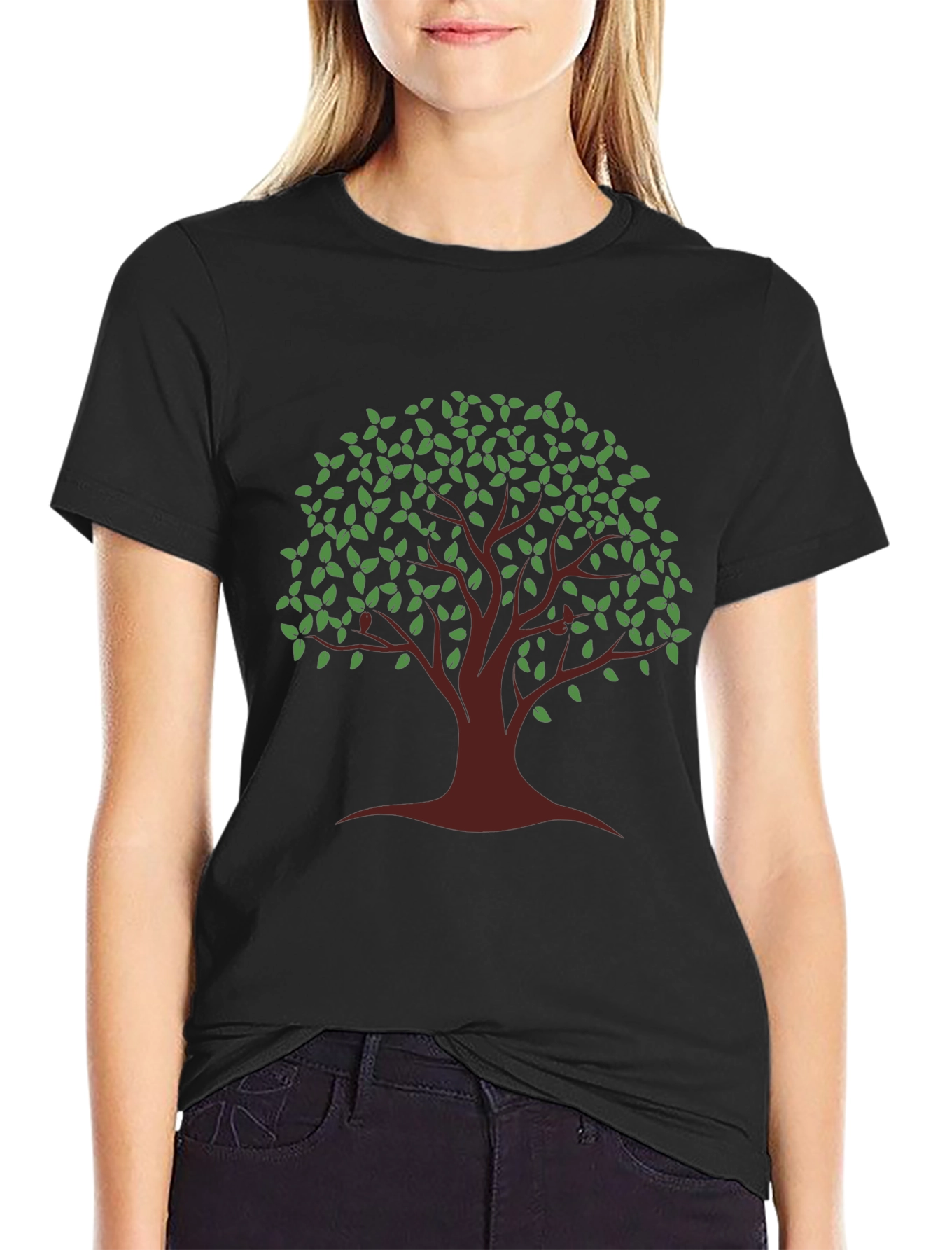 Tree Graphic Black T-Shirt - Nature Lovers Tee