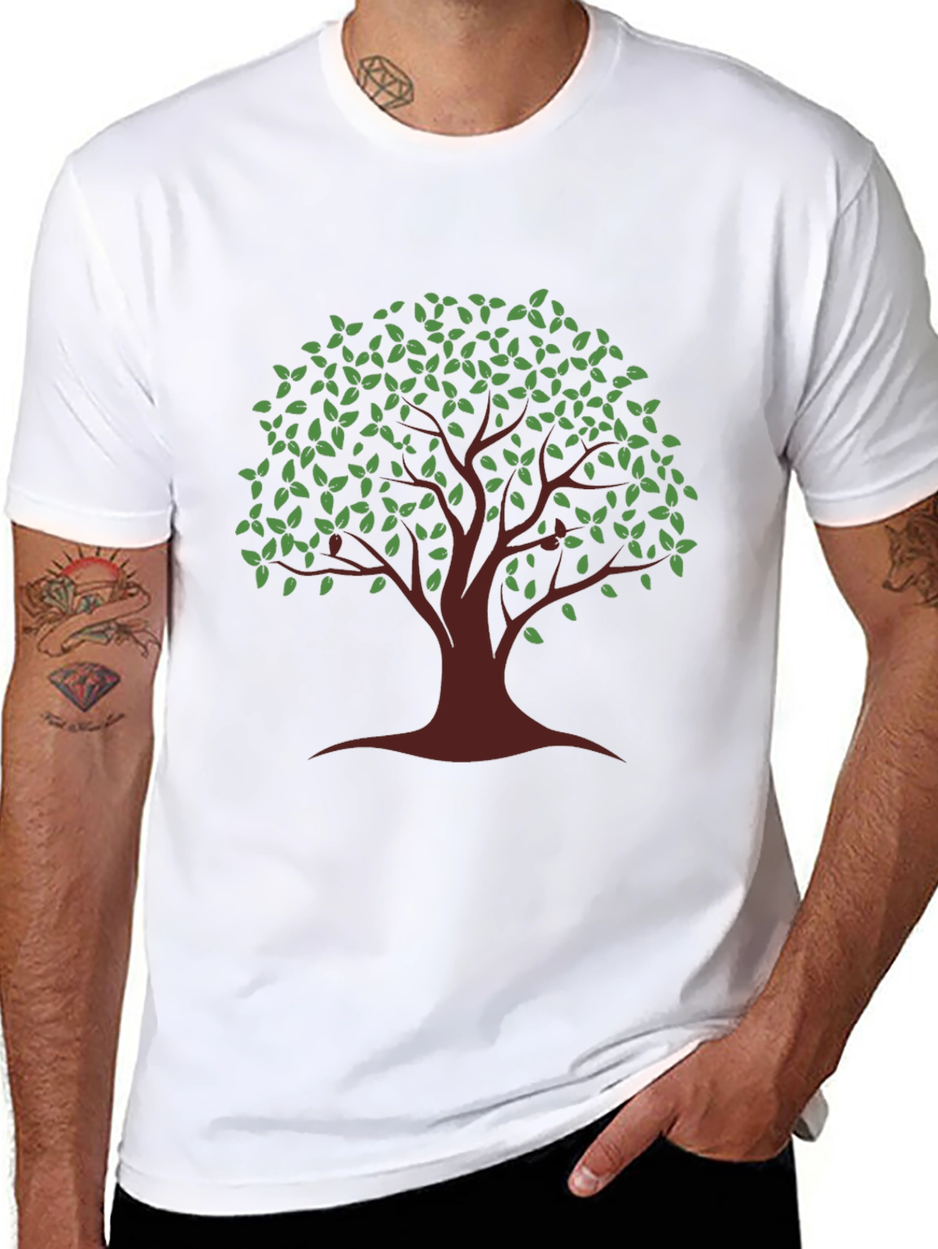 Tree Graphic Black T-Shirt - Nature Lovers Tee