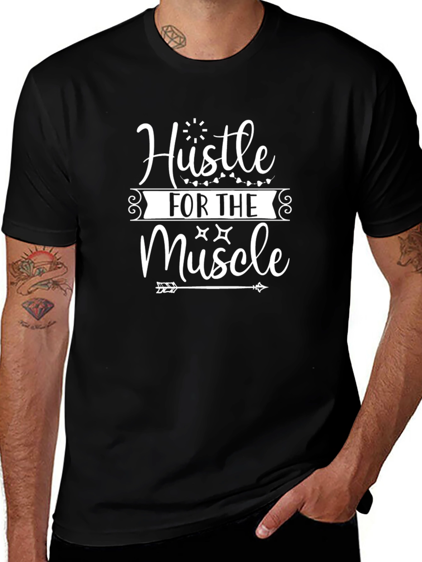 Hustle for the Muscle Graphic T-Shirt