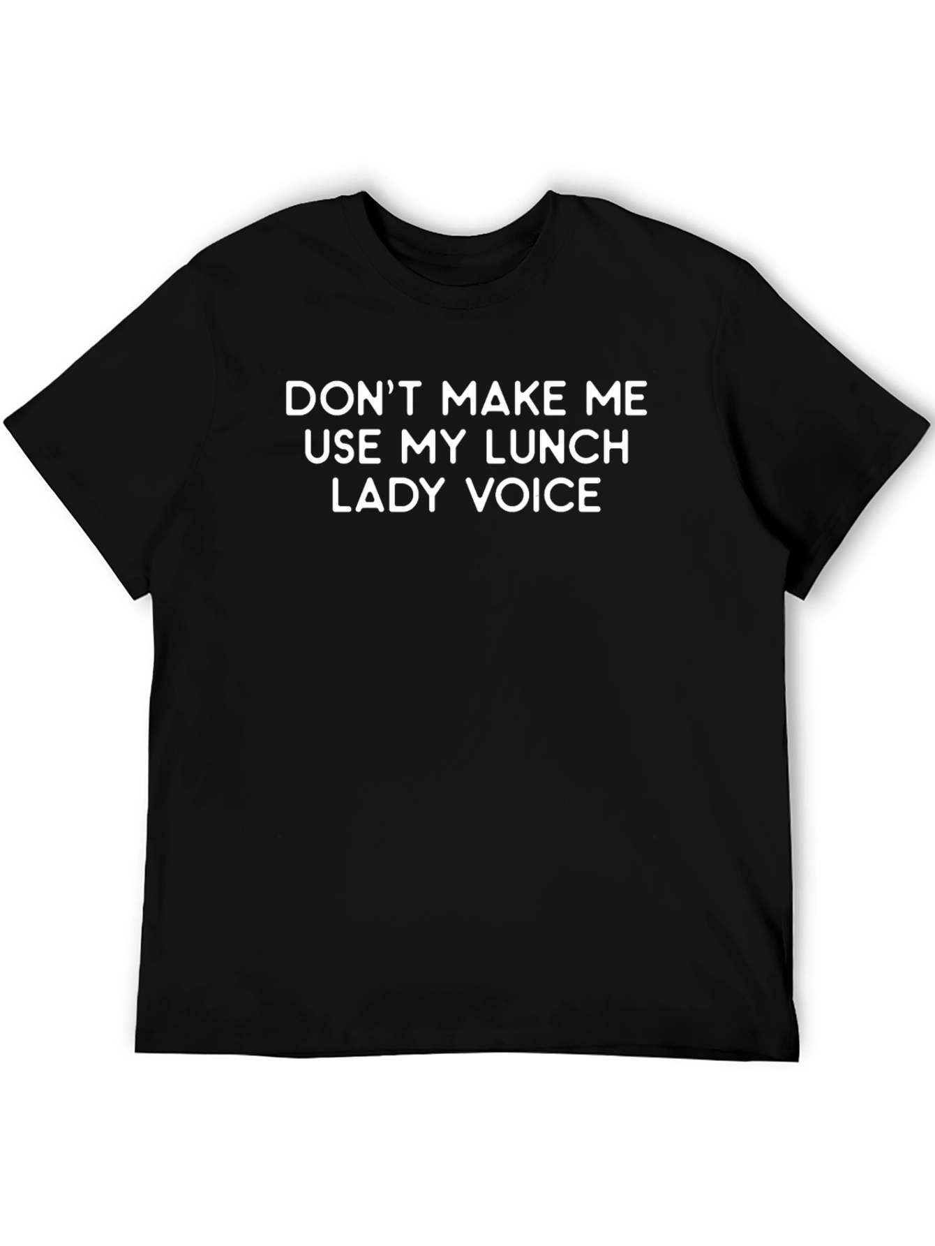 Lunch Lady Voice Graphic Tee - Black Cotton T-Shirt