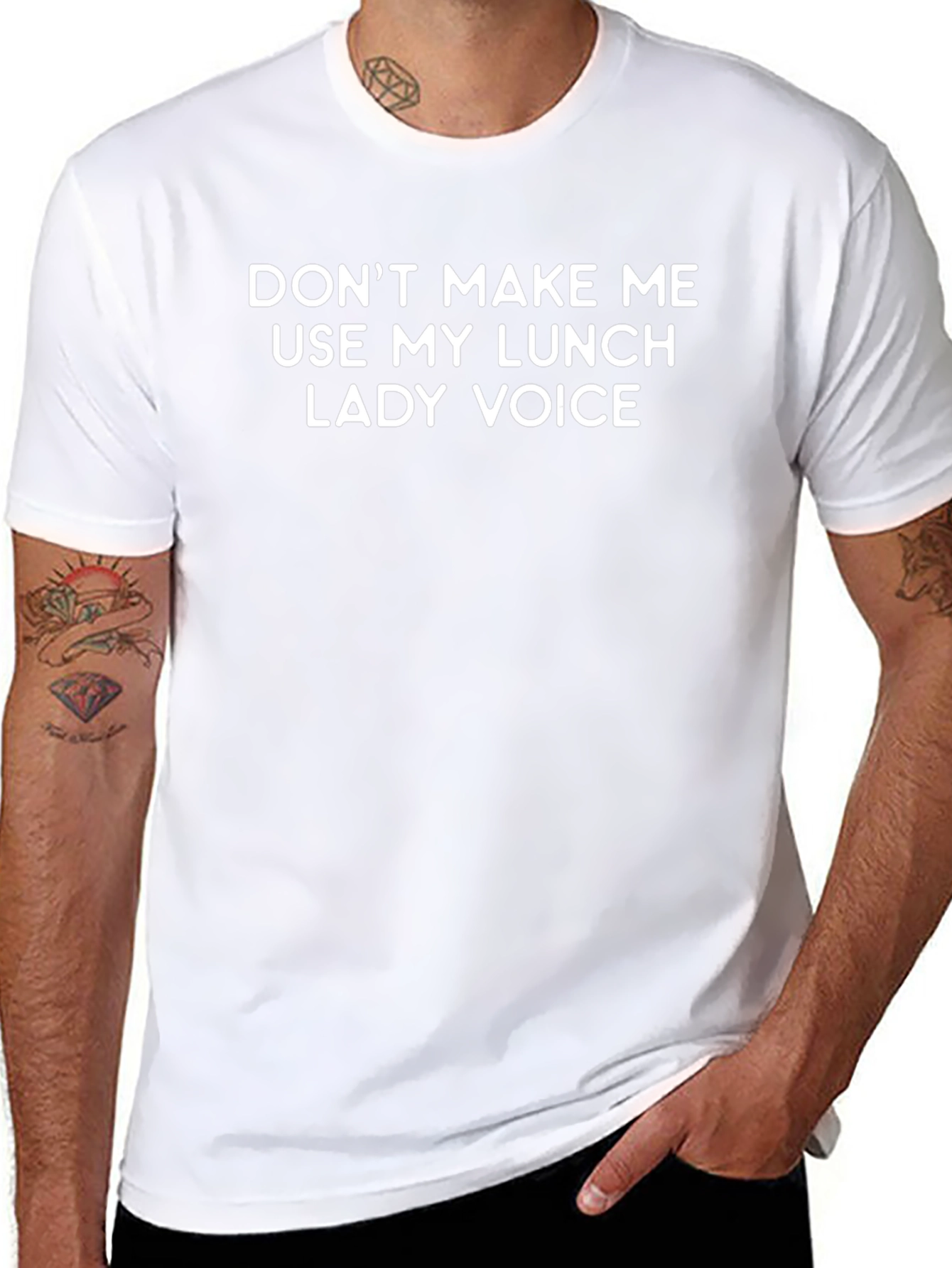 Lunch Lady Voice Graphic Tee - Black Cotton T-Shirt