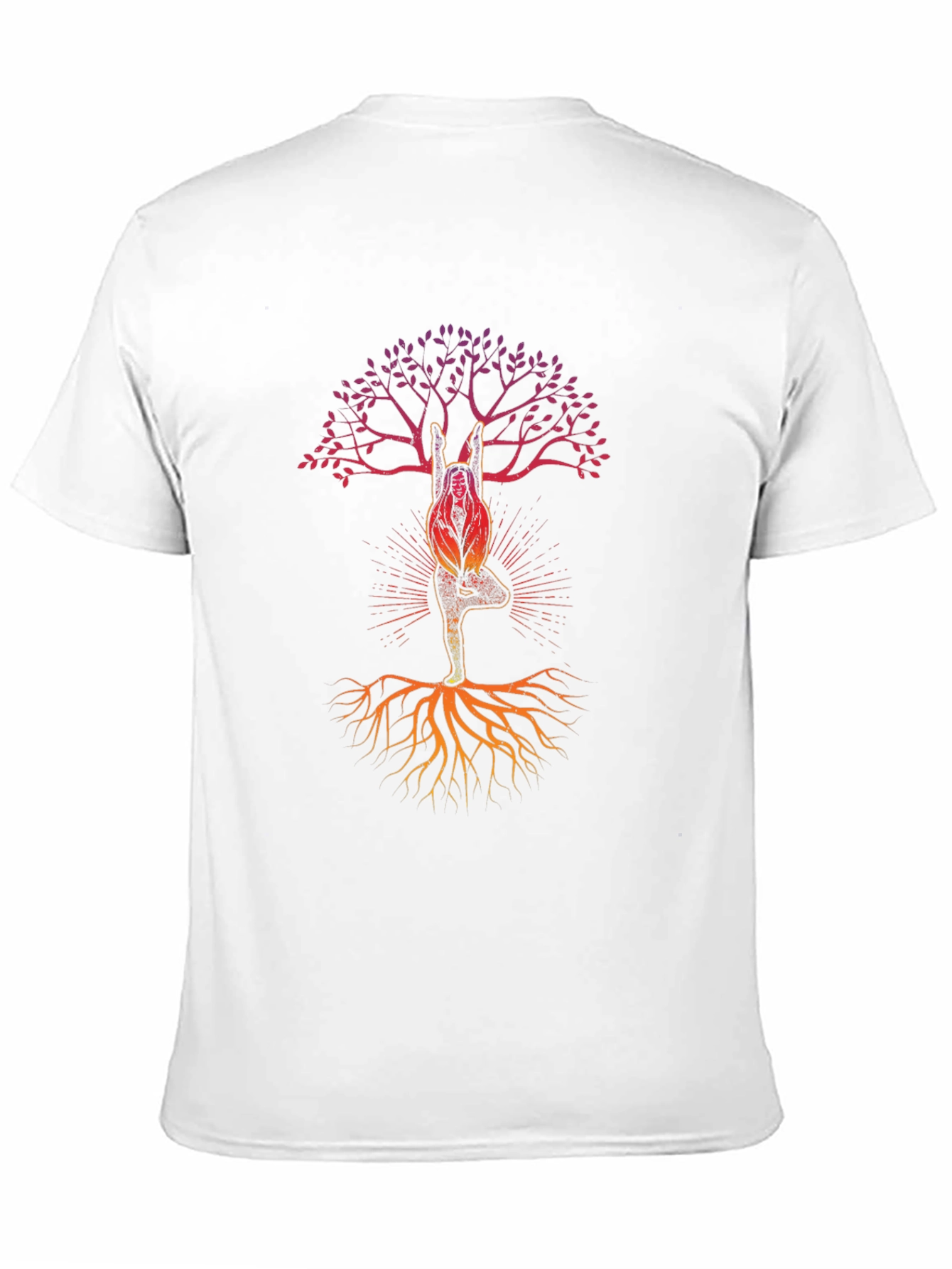 Yoga Tree Graphic Tee - Mens Black Cotton T-Shirt