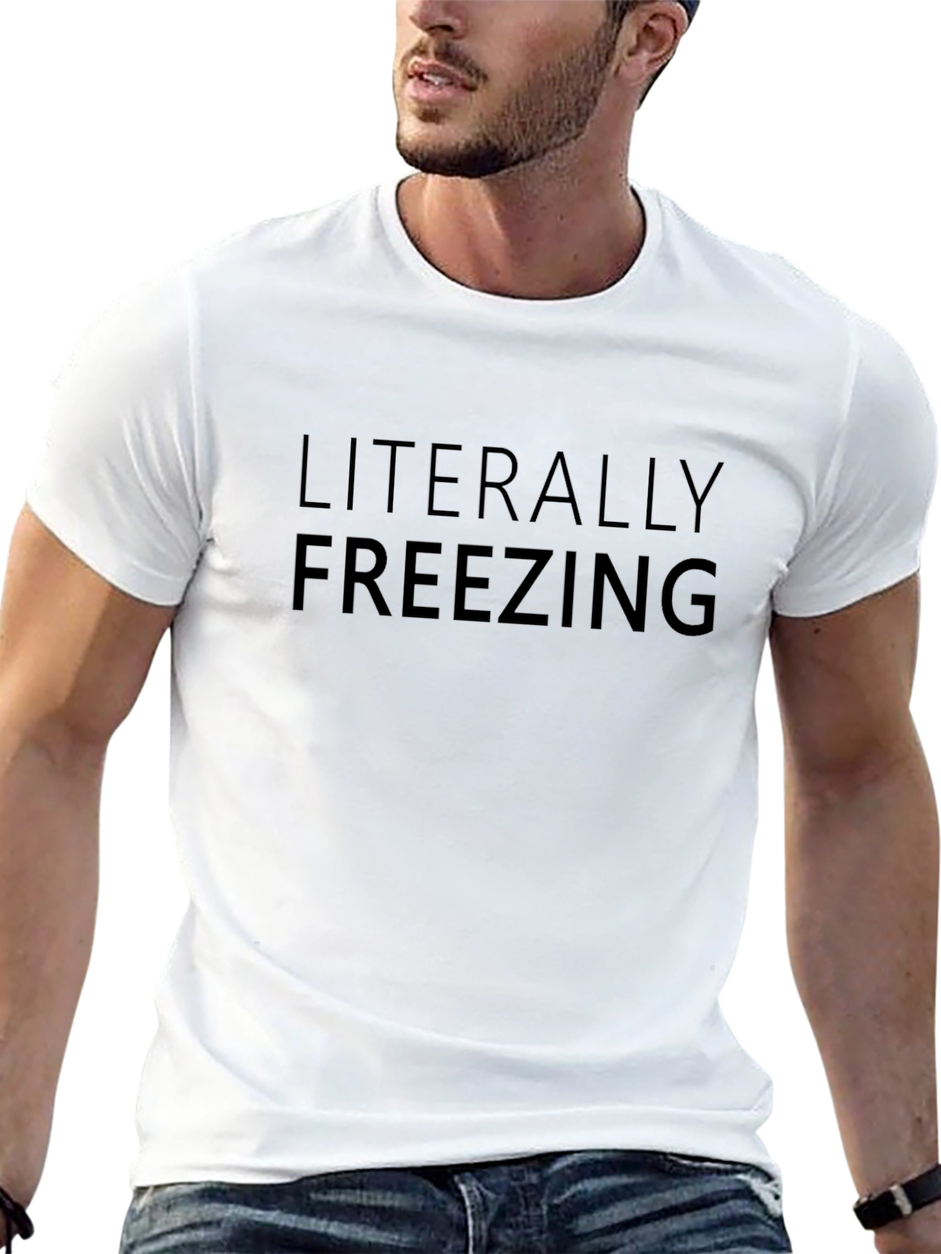 Literally Freezing Black Tee - Mens