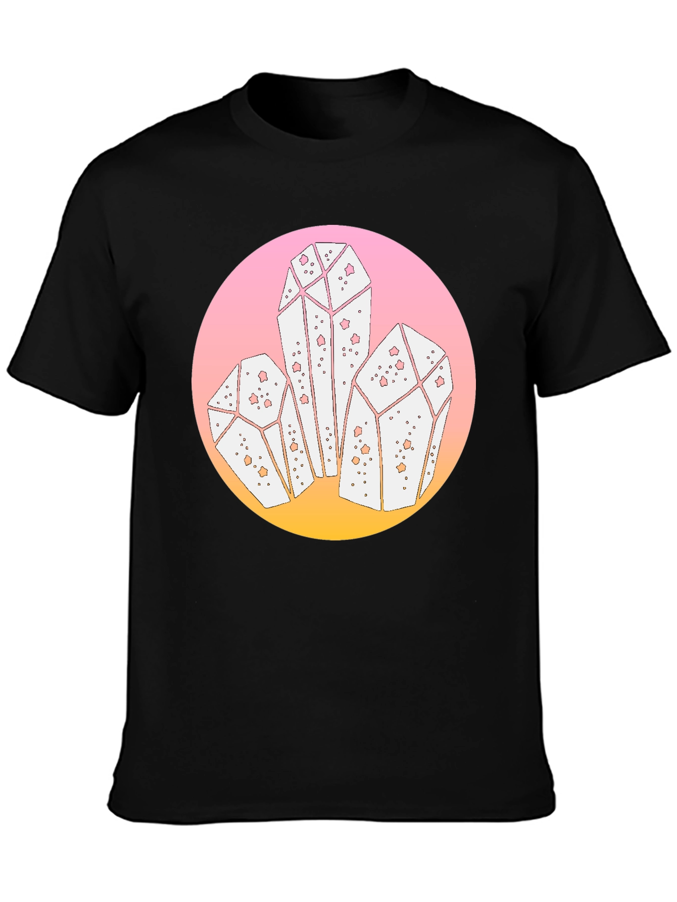 Crystal Cluster Graphic Black T-Shirt