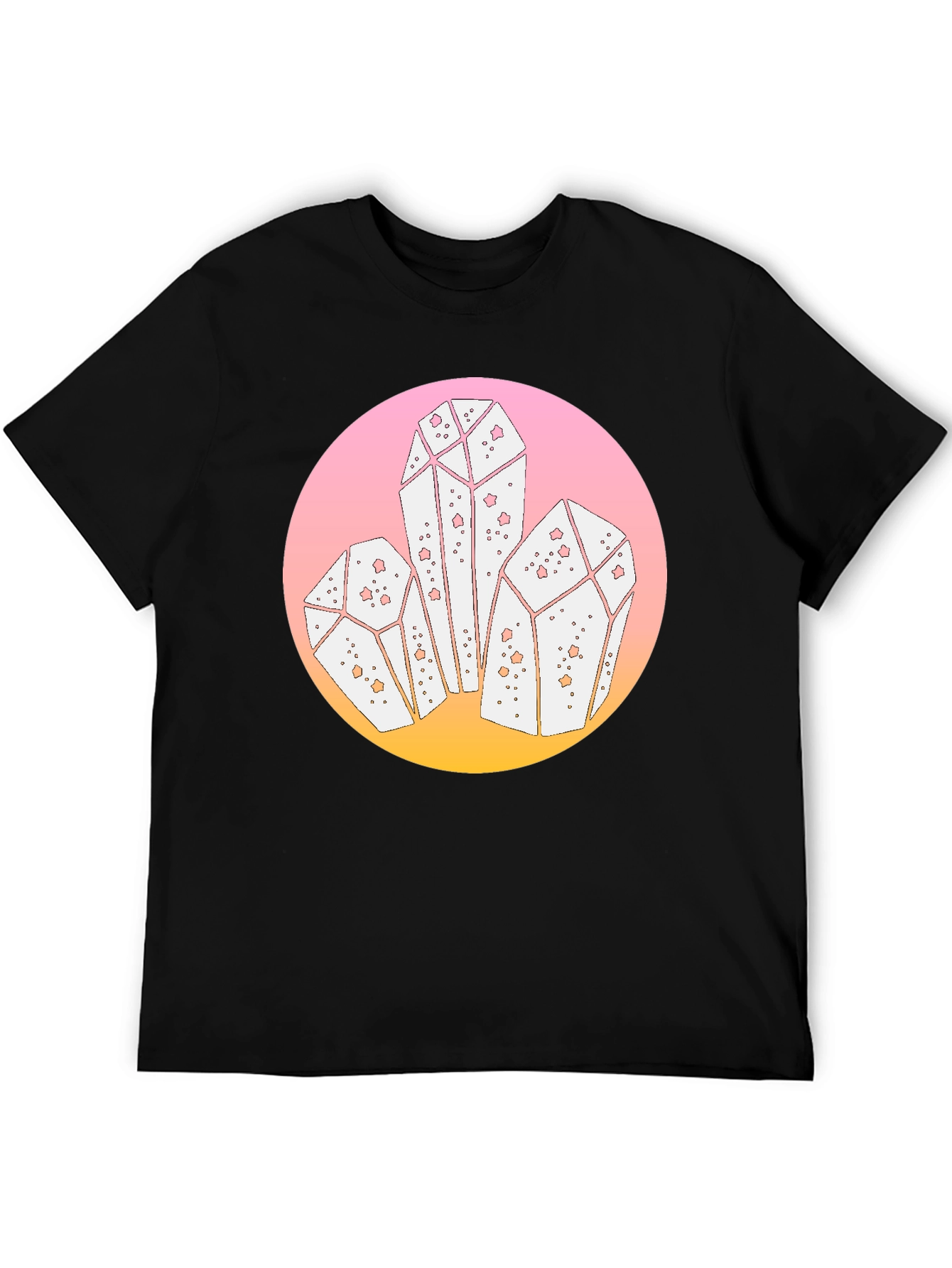 Crystal Cluster Graphic Black T-Shirt