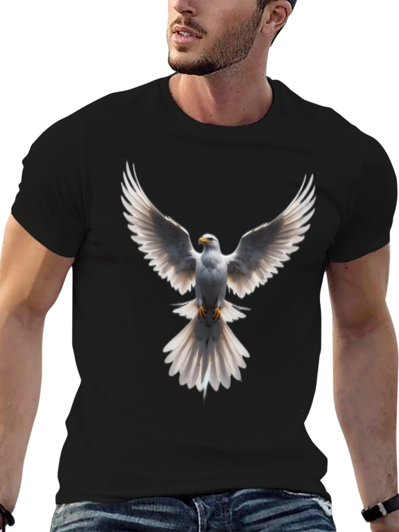 Dove Graphic Print Black T-Shirt