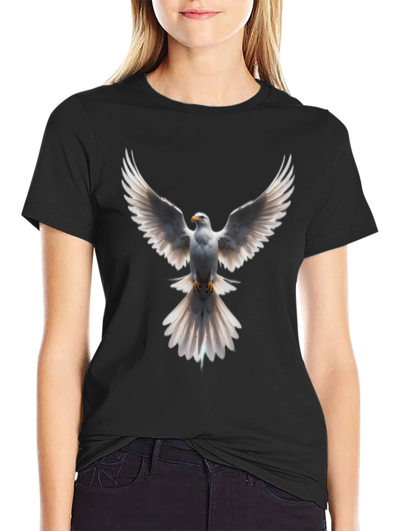 Dove Graphic Print Black T-Shirt