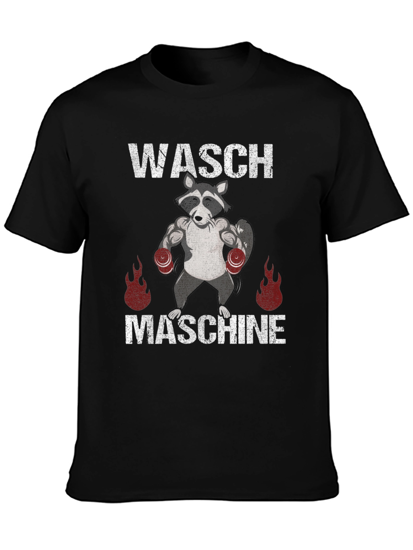 Waschmaschine Raccoon Boxing T-Shirt