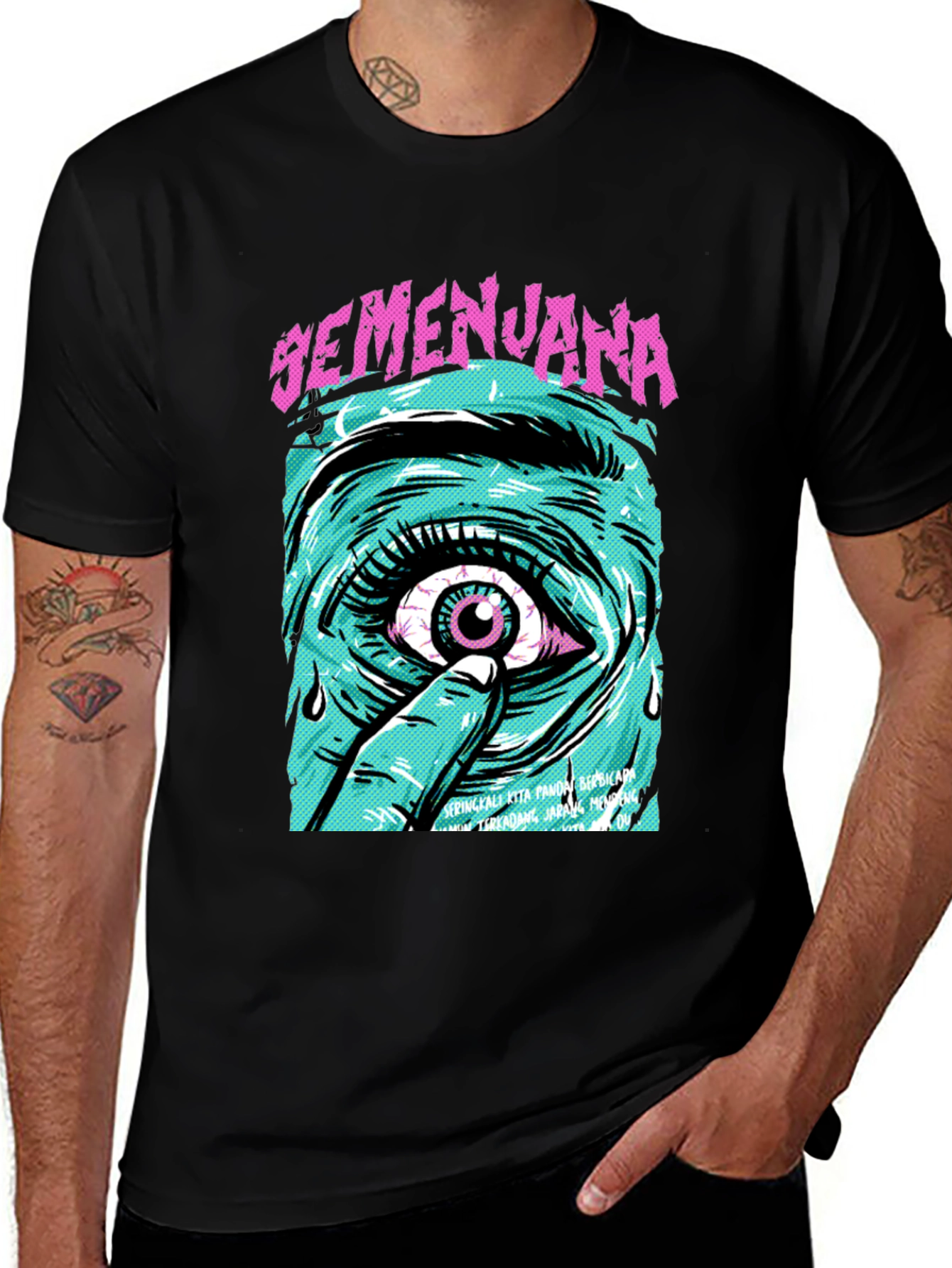 Eye Graphic Tee - Semenjana Black T-Shirt