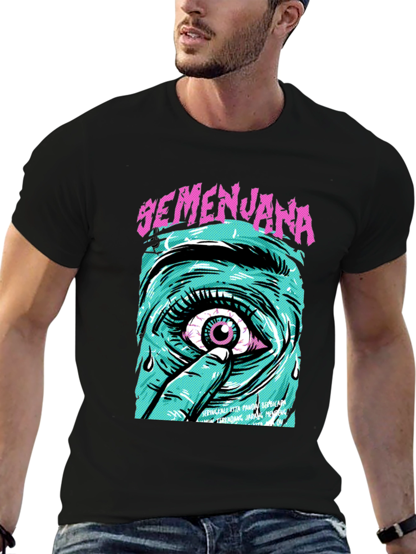 Eye Graphic Tee - Semenjana Black T-Shirt