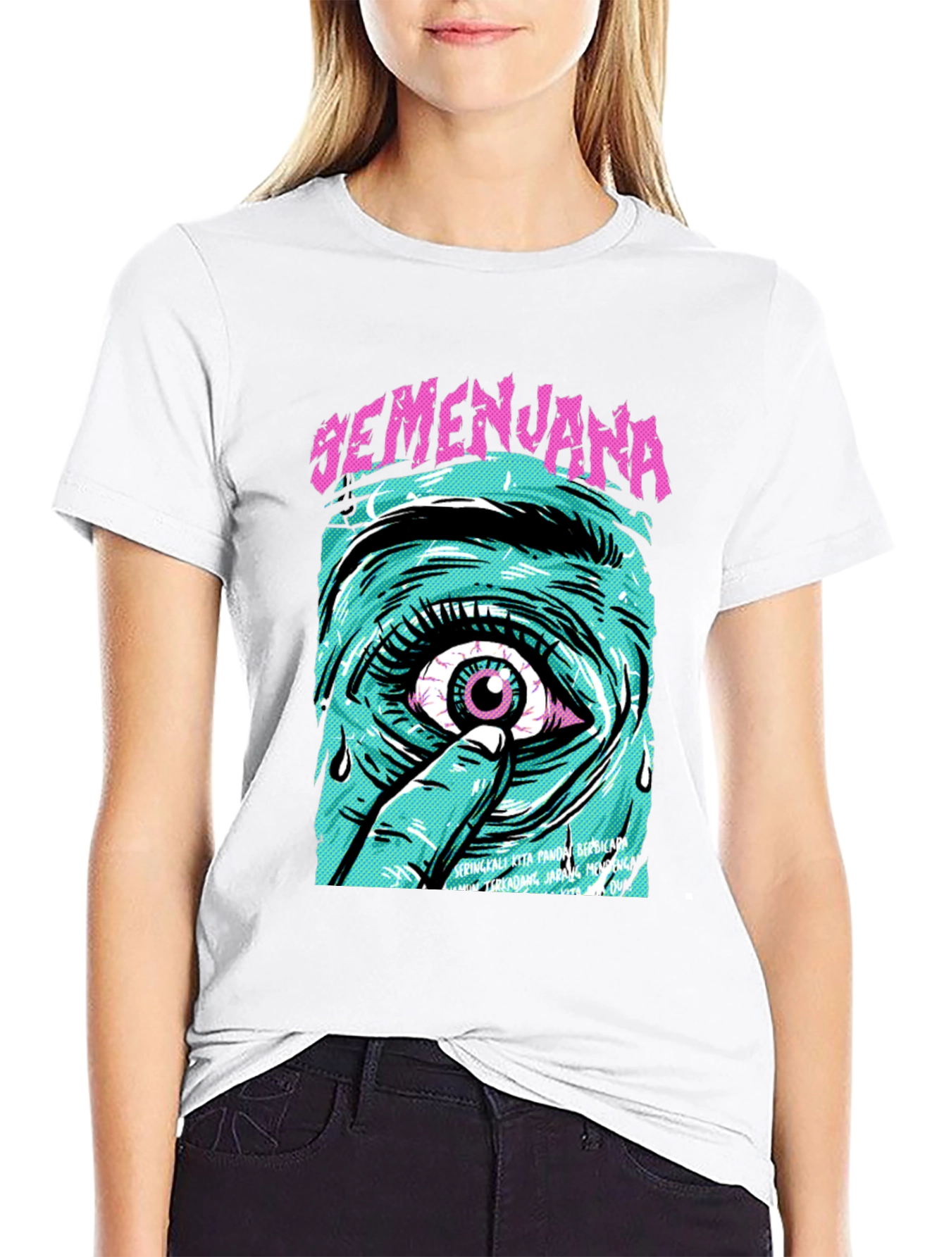 Eye Graphic Tee - Semenjana Black T-Shirt