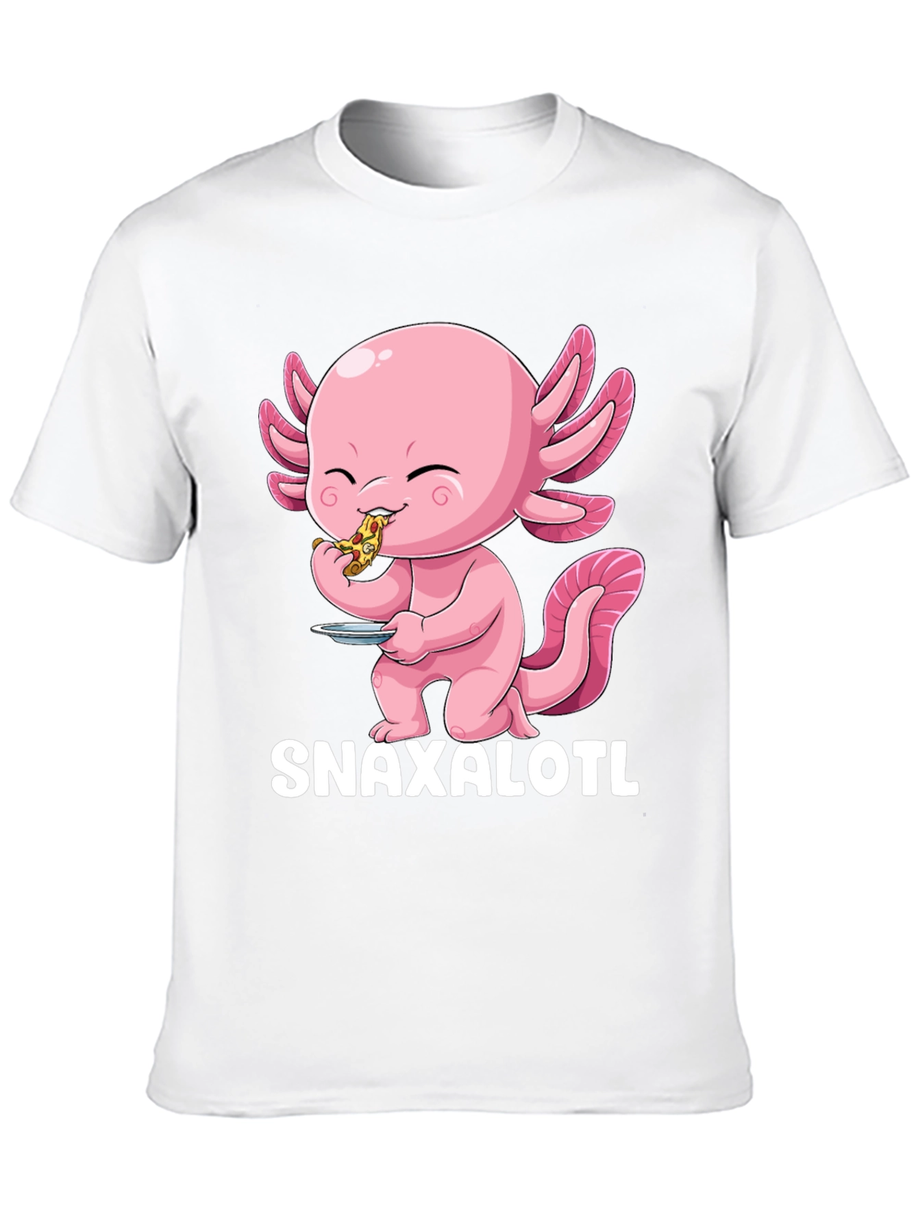 Snaxalotl T-Shirt - Cute Axolotl Pizza Lover