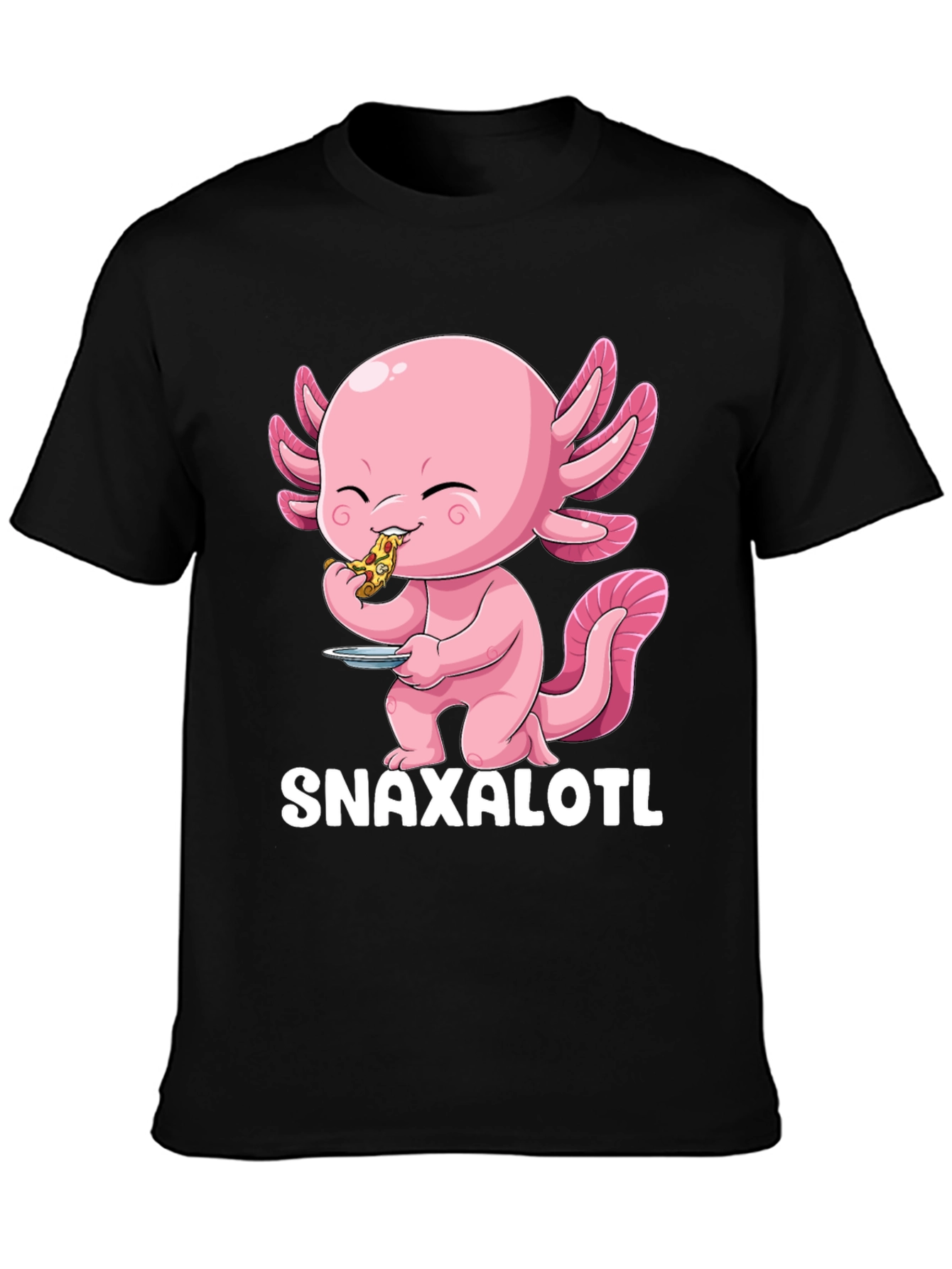 Snaxalotl T-Shirt - Cute Axolotl Pizza Lover