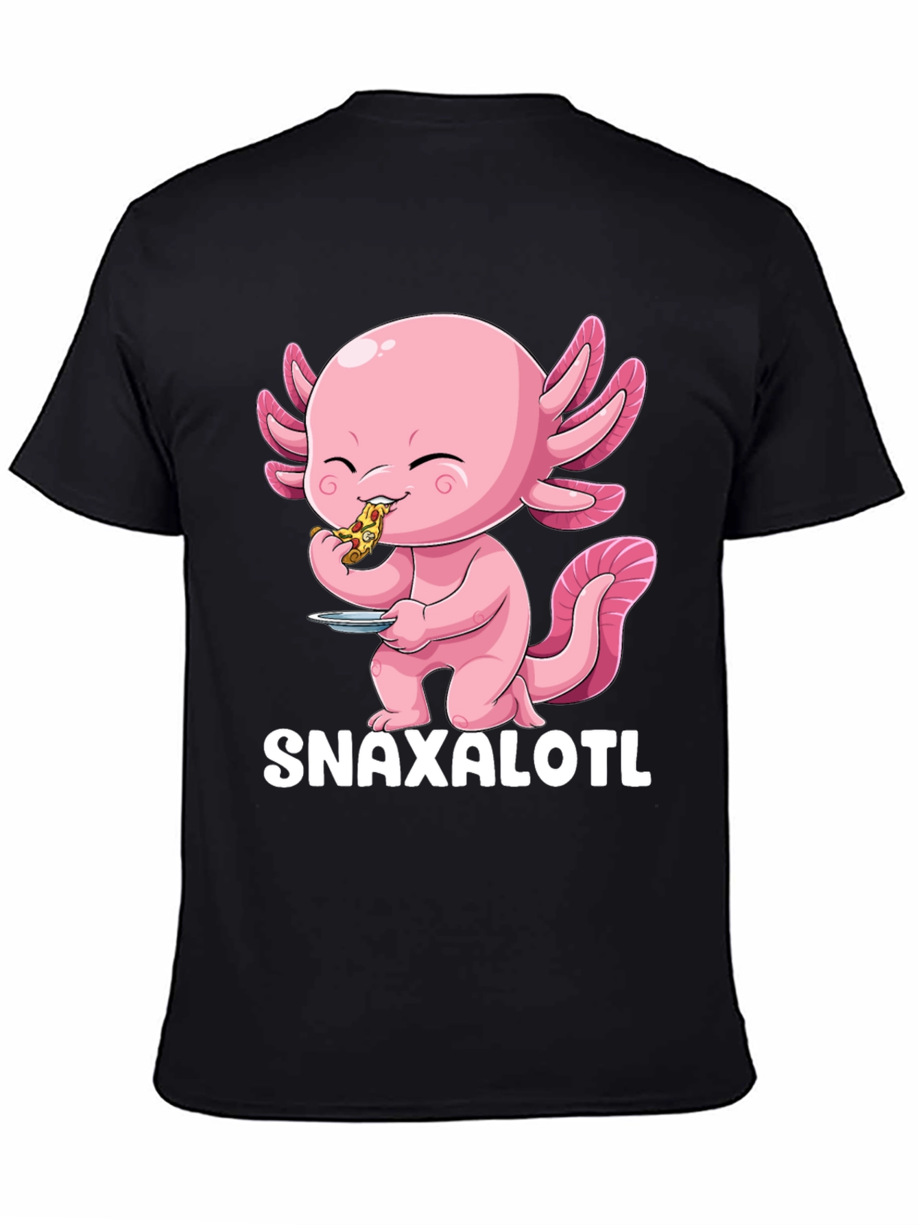Snaxalotl T-Shirt - Cute Axolotl Pizza Lover