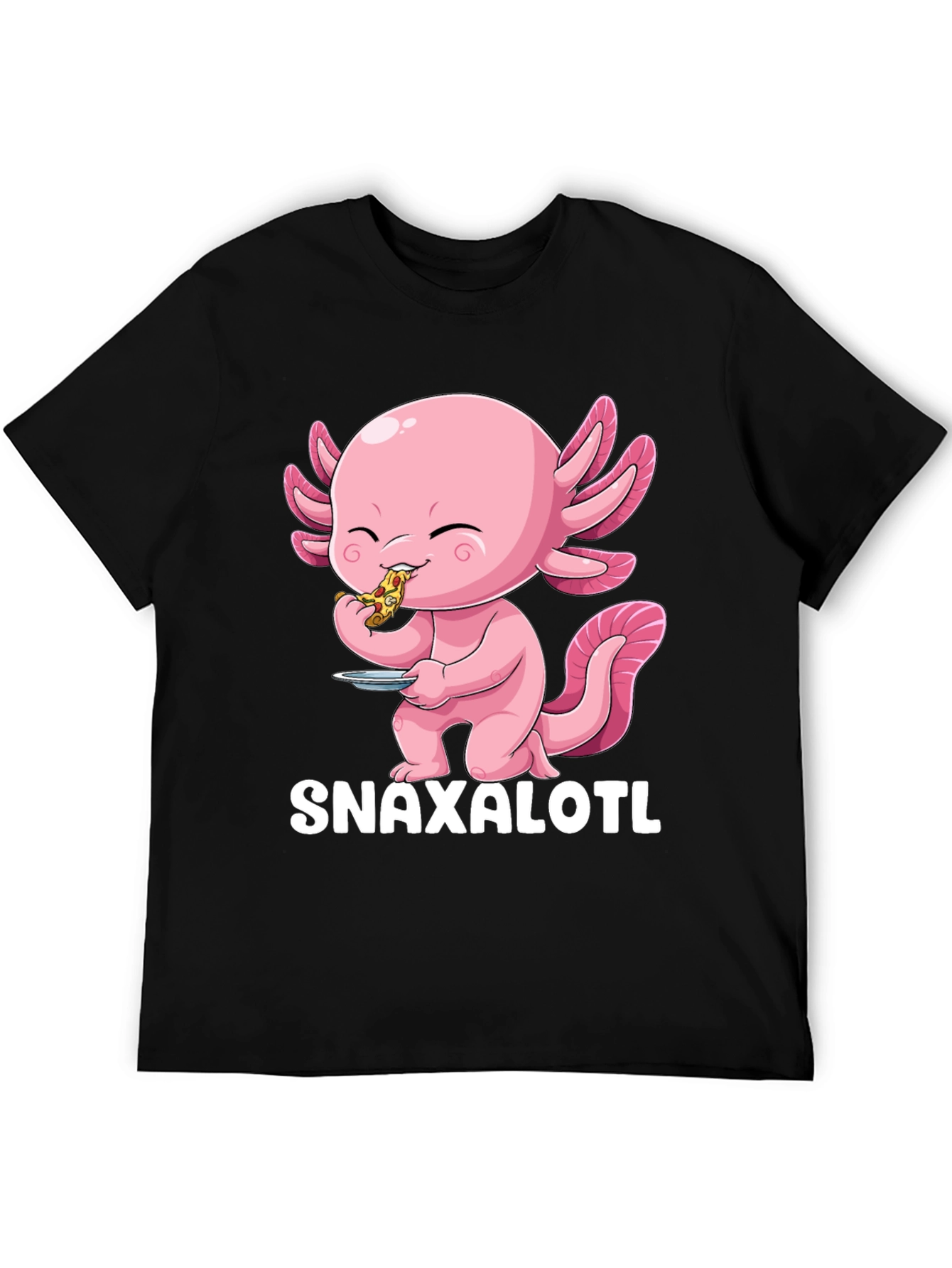 Snaxalotl T-Shirt - Cute Axolotl Pizza Lover