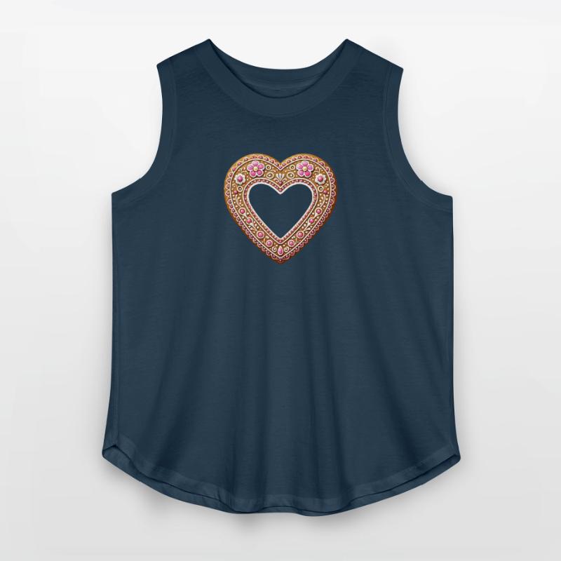 Gingerbread heart frame Tradition and love united