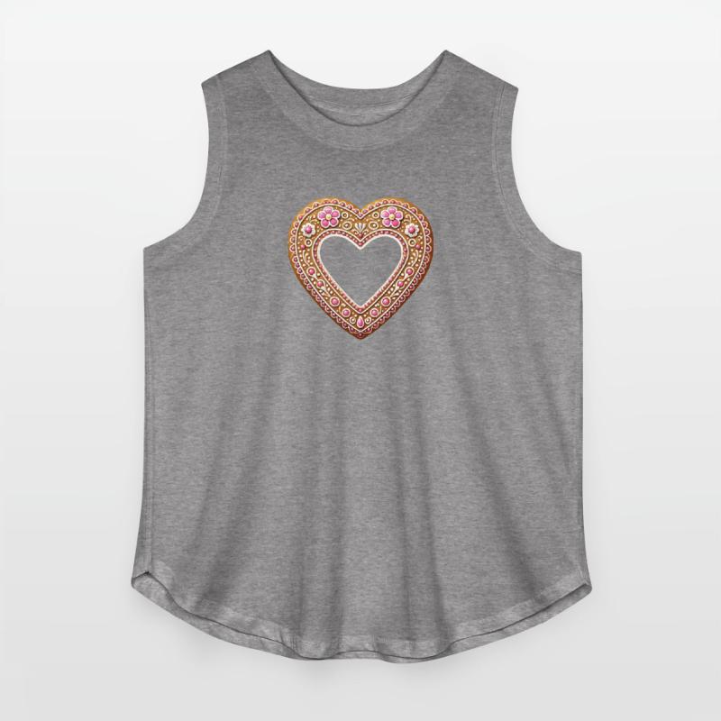 Gingerbread heart frame Tradition and love united