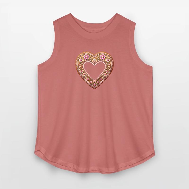 Gingerbread heart frame Tradition and love united