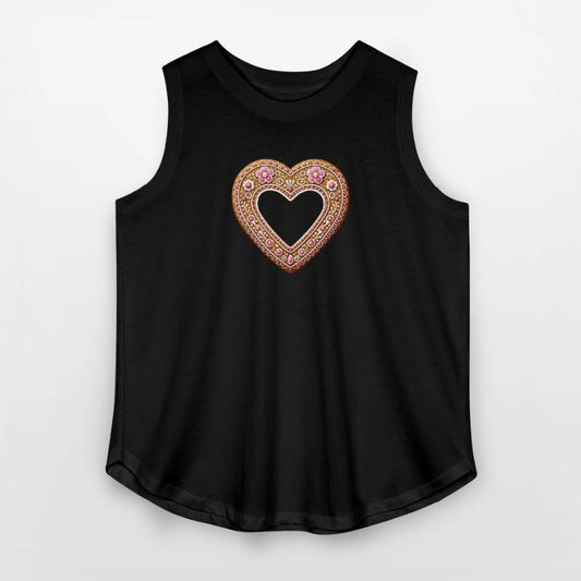 Gingerbread heart frame Tradition and love united