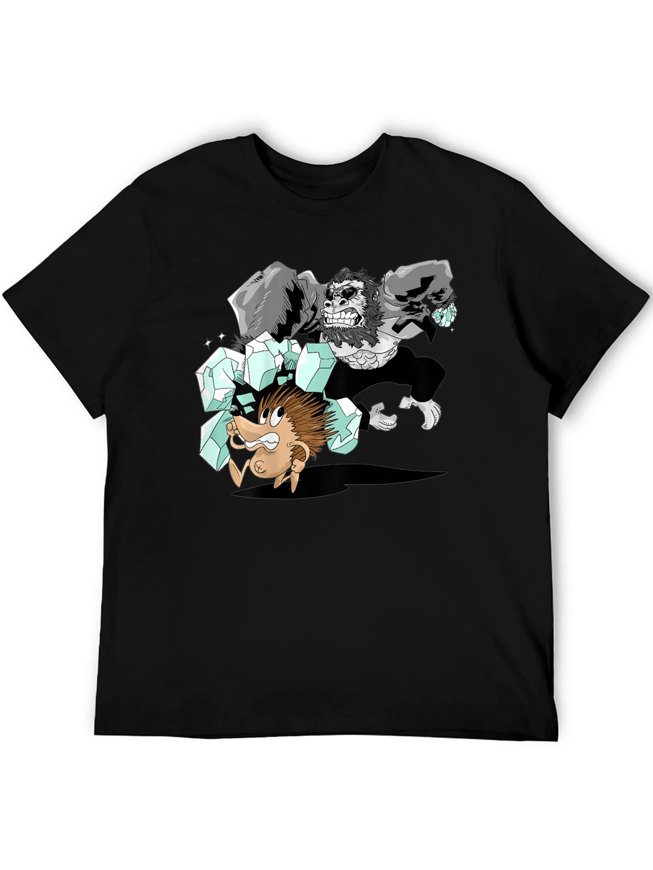 Gorilla Carrying Hedgehog T-Shirt