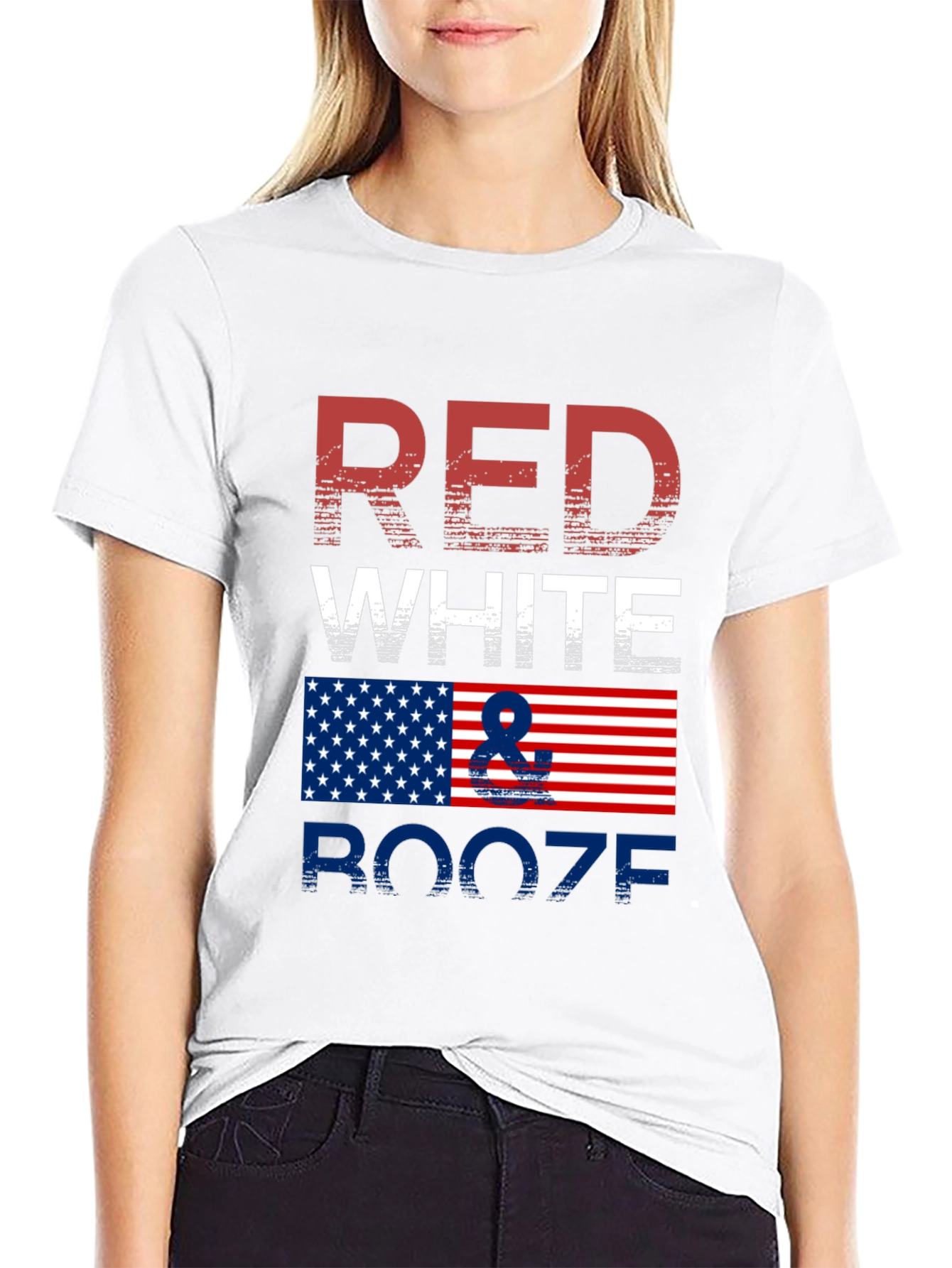 Red White & Booze Patriotic Graphic Tee